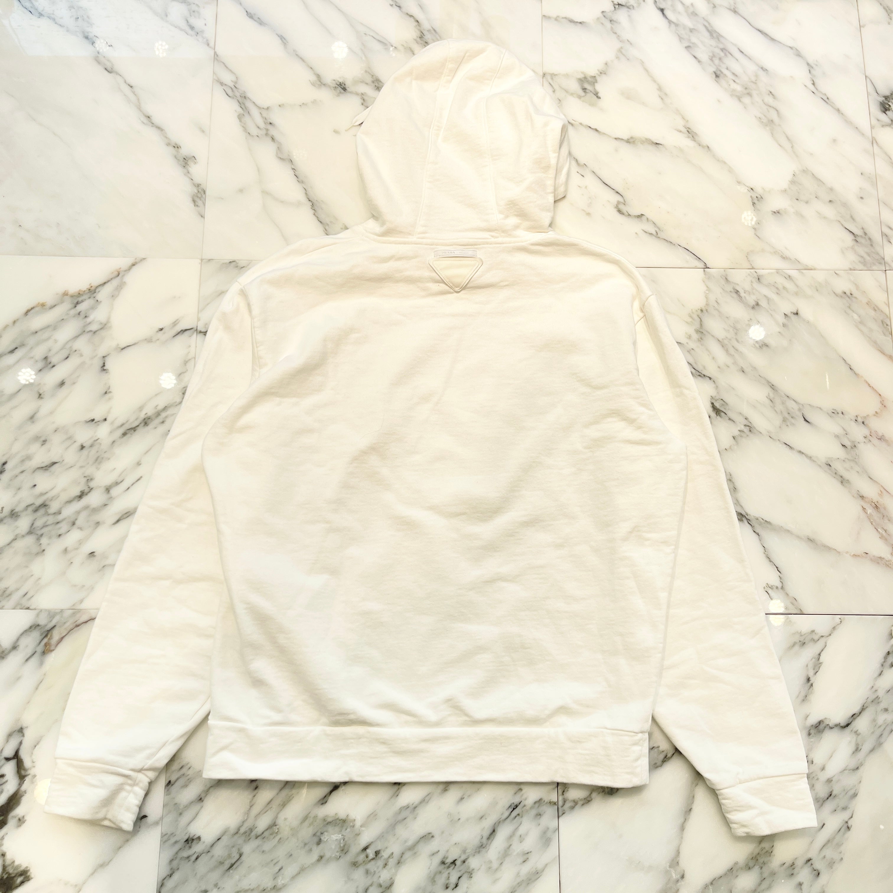 PRADA 2019SS Graphic Logo Print Pullover Hoodie UJL035 S191 1X02 Size M プラダ グラフィックロゴプリント プルオーバーフーディー サイズM