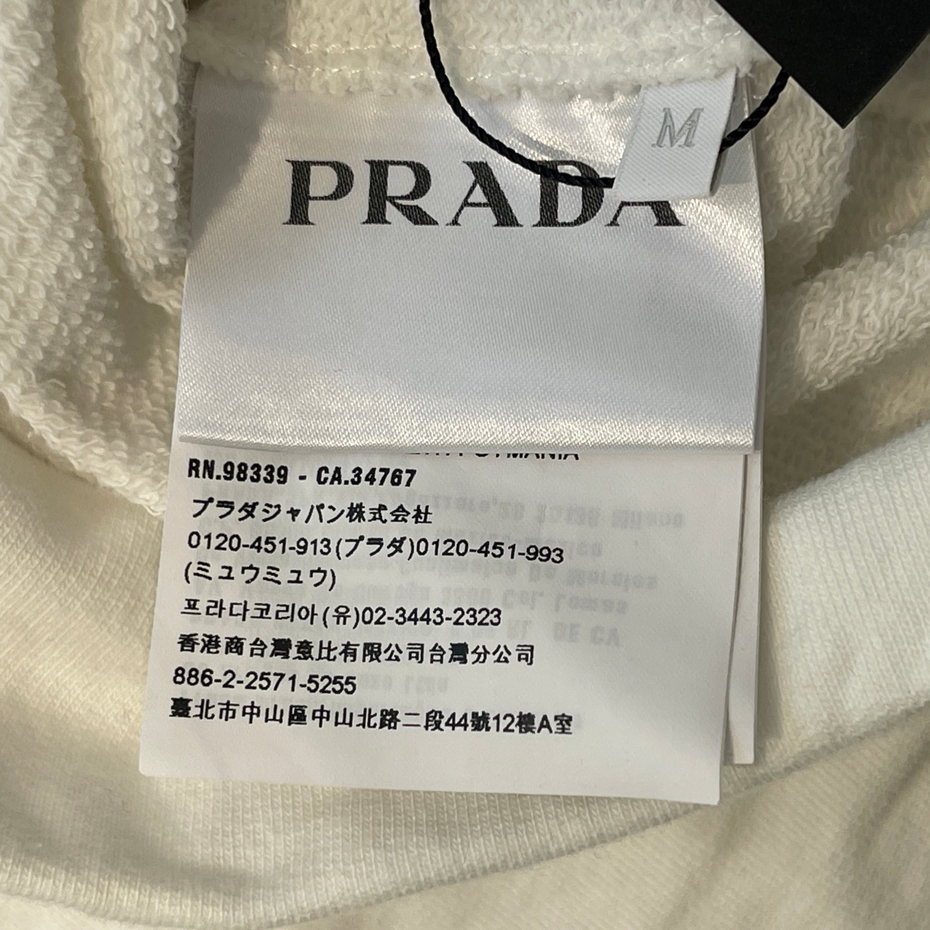 PRADA 2019SS Graphic Logo Print Pullover Hoodie UJL035 S191 1X02 Size M プラダ グラフィックロゴプリント プルオーバーフーディー サイズM