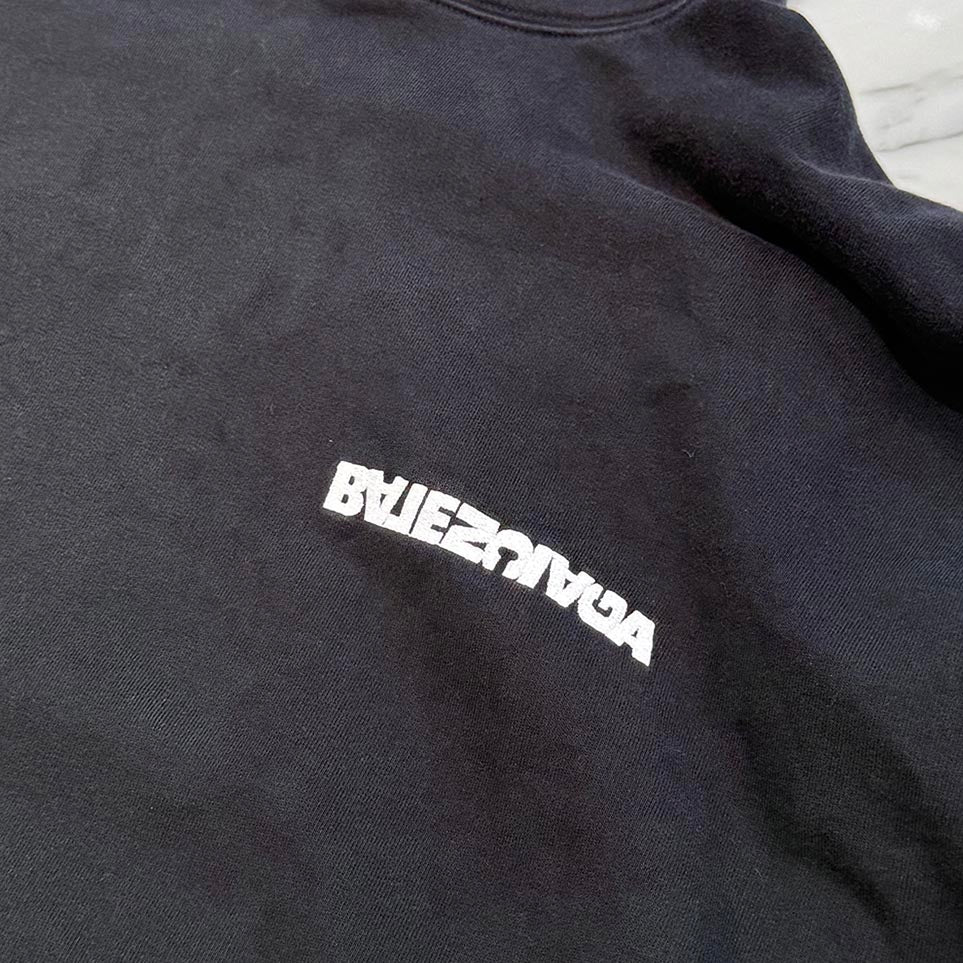 BALENCIAGA 2021AW Turn Logo Embroidery Pullover Hoodie 675003 TLVB4 Size 3 バレンシアガ ターンロゴ刺繍 プルオーバーフーディ サイズ3