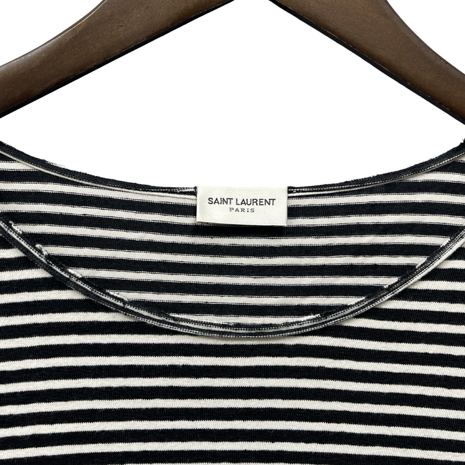 SAINT LAURENT PARIS 2021SS Border Tee 683809 Y36OZ Size M