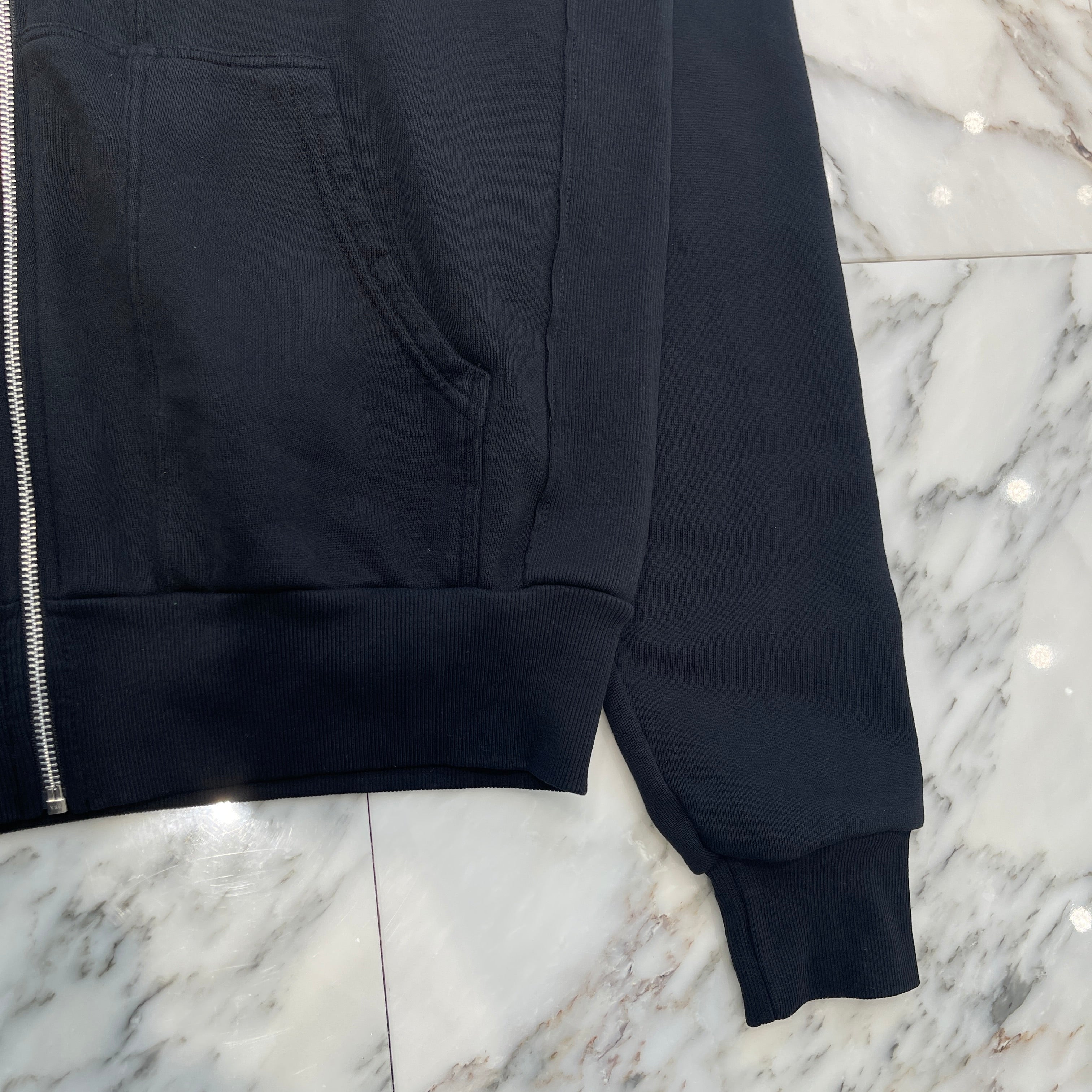 CHROME HEARTS 1 CH Plus Leather Cross Patch Zip Up Hoodie Size M クロムハーツ 1 CHプラス レザークロスパッチ ジップアップ フーディー サイズM