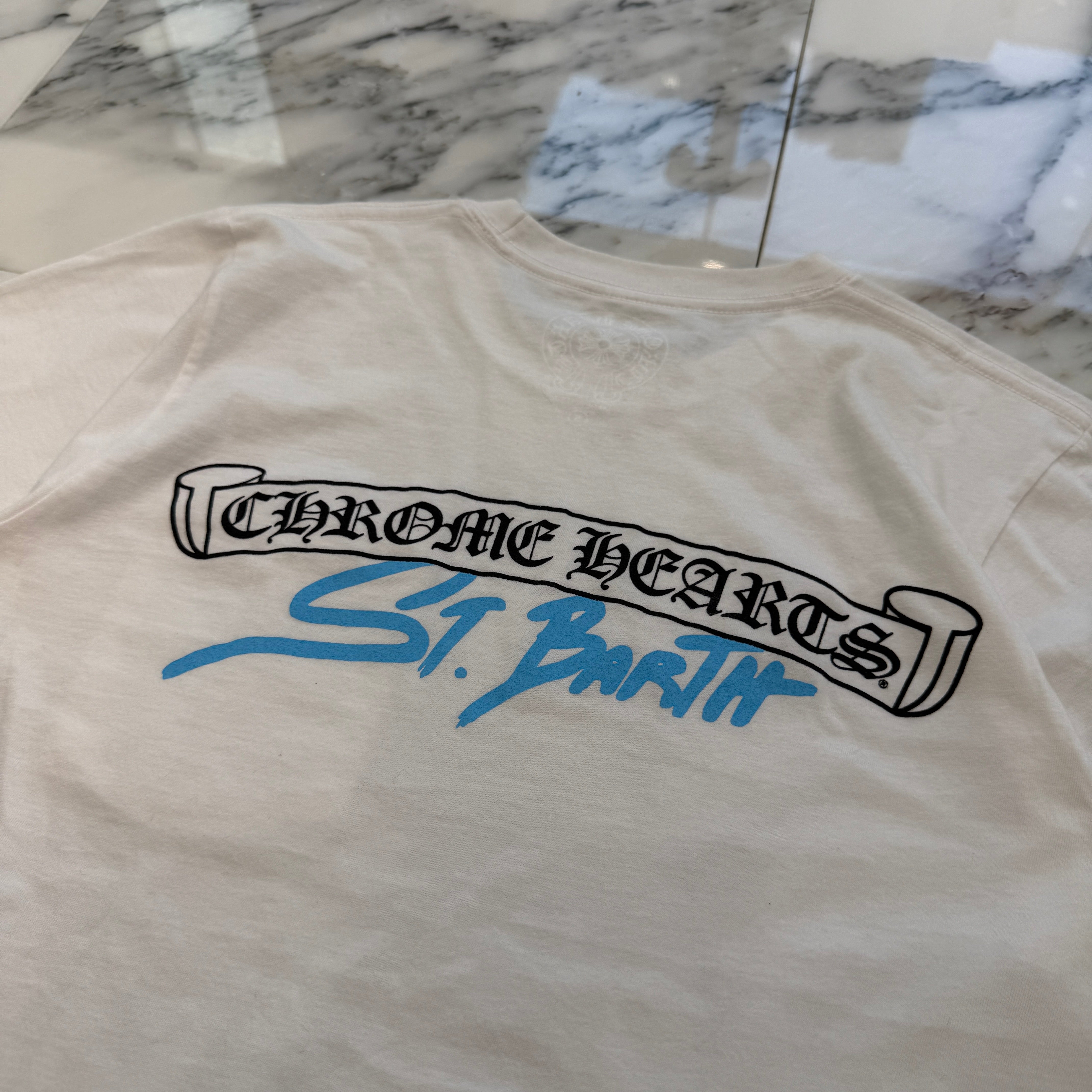 CHROME HEARTS St. Barth Limited Back Scroll Logo Tee Size S クロムハーツ セントバース限定 バックスクロールロゴ Tシャツ サイズS