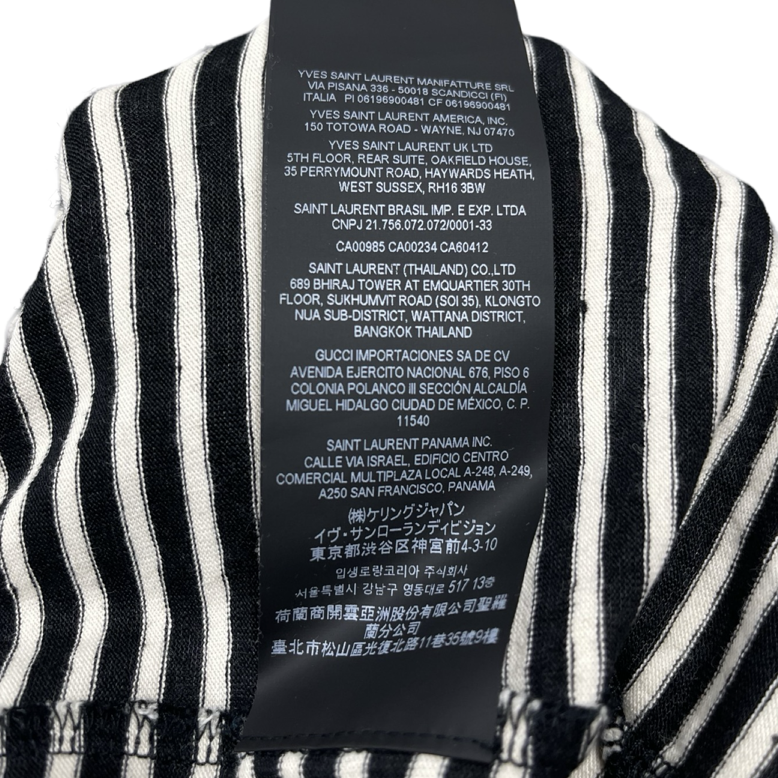 SAINT LAURENT PARIS 2021SS Border Tee 683809 Y36OZ Size M