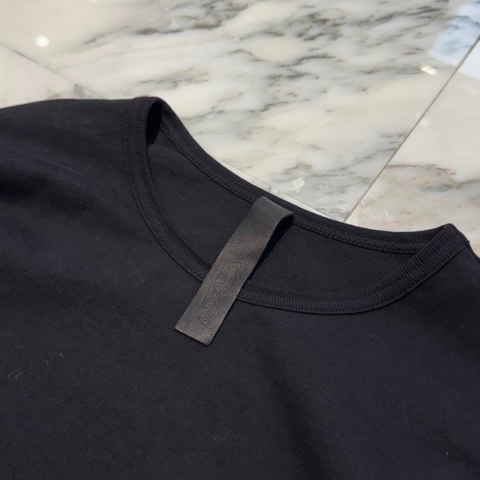 CHROME HEARTS Y NOT Vertical Logo Embroidery Long Sleeve Tee Size