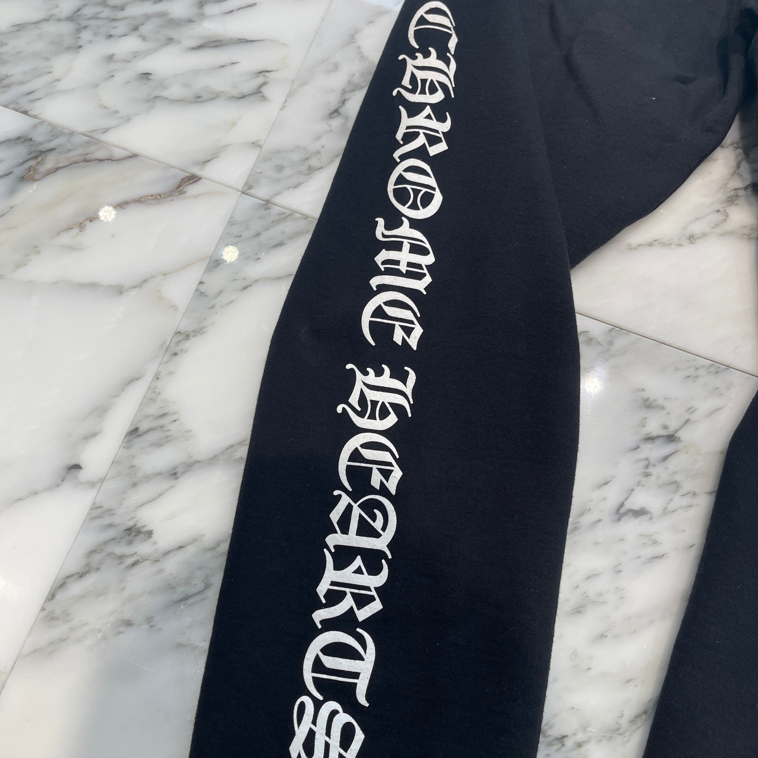 CHROME HEARTS Scroll Label Side Logo Sweat Long Pants Size XS