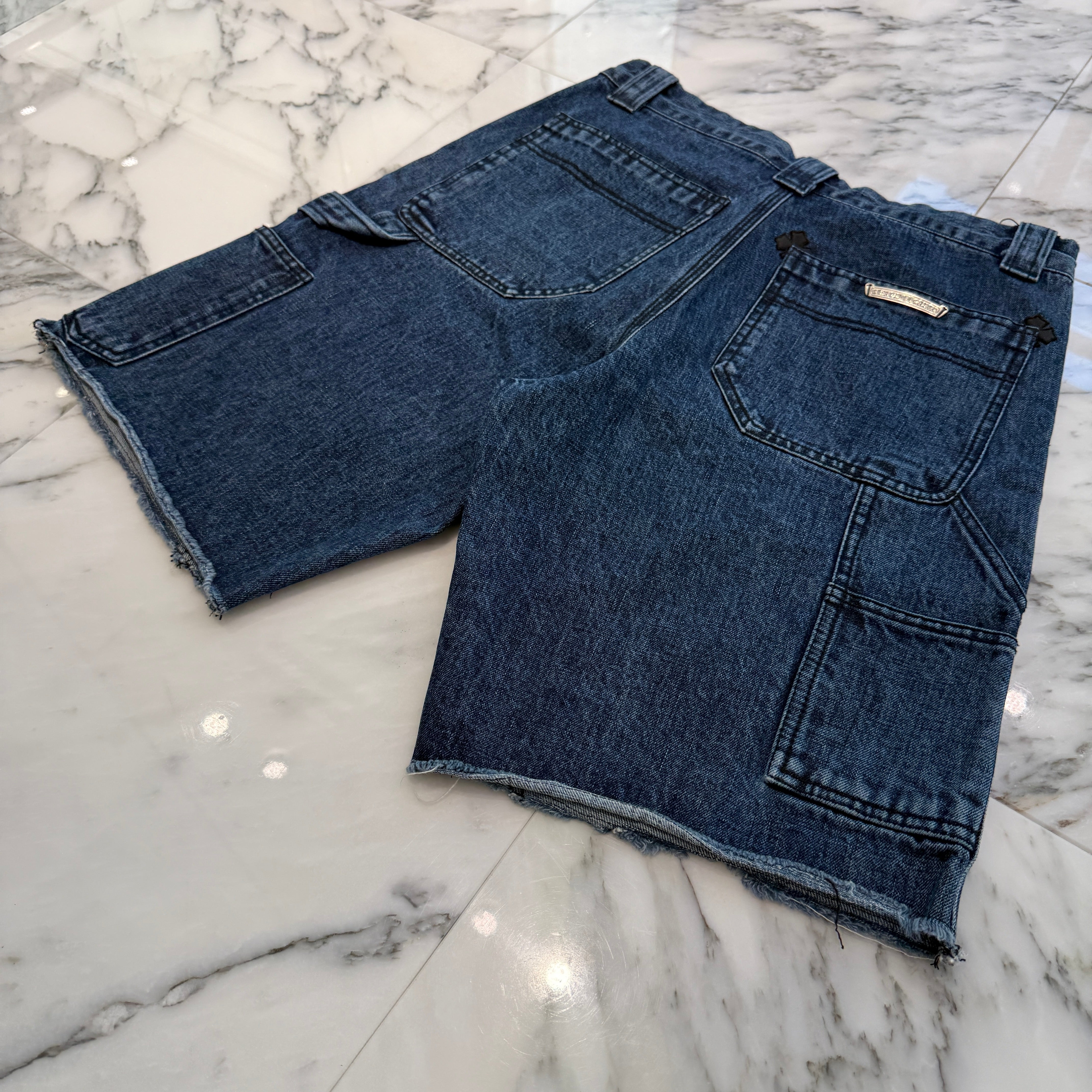 CHROME HEARTS Carpenter Cross Ball Button Denim Shorts Size 30 クロムハーツ カーペンター クロスボールボタン デニムショーツ サイズ30