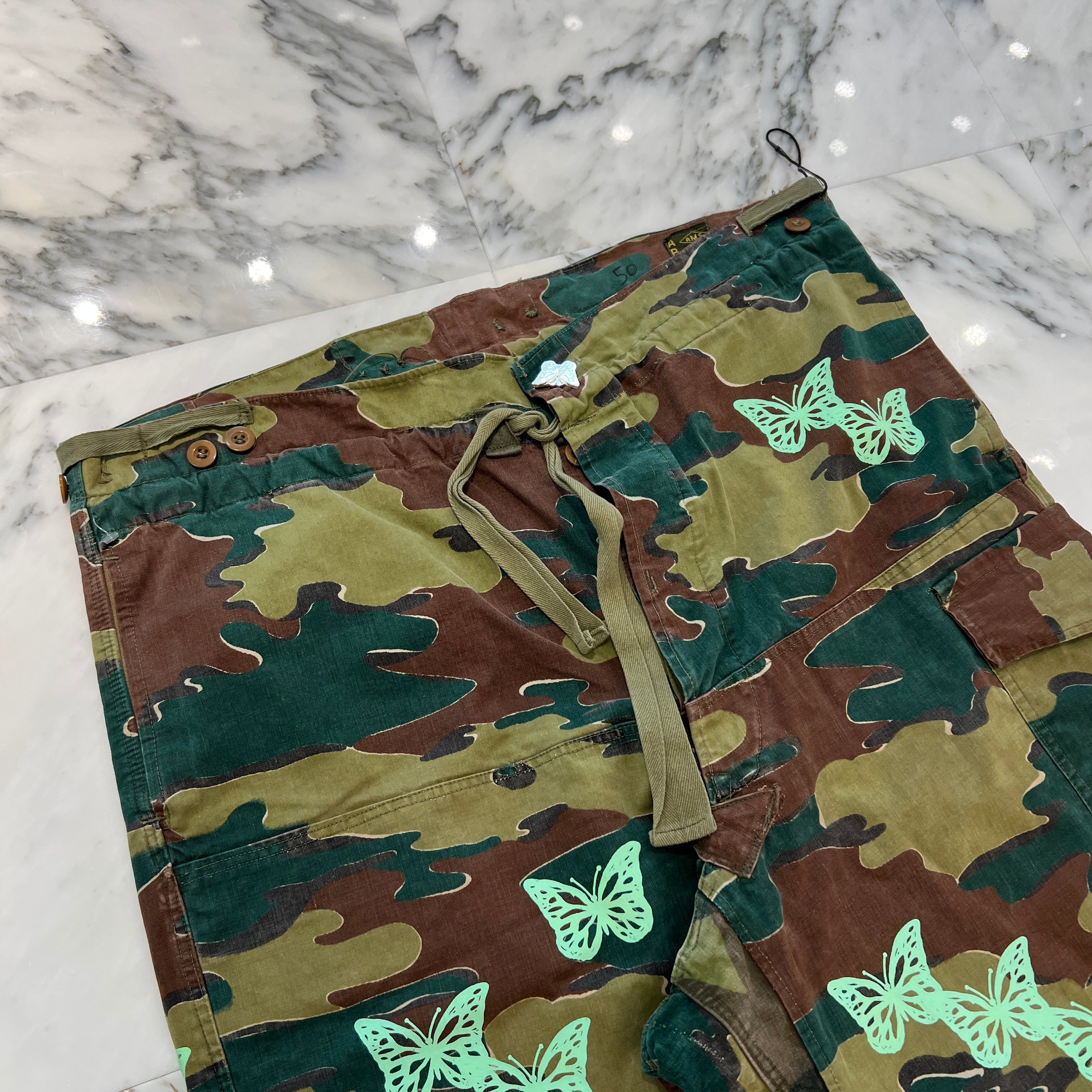 ABOUT DREAMS Butterfly Camouflage Cargo Pants Size 50 アバウトドリームズ バタフライ カモフラージュ カーゴパンツ サイズ50
