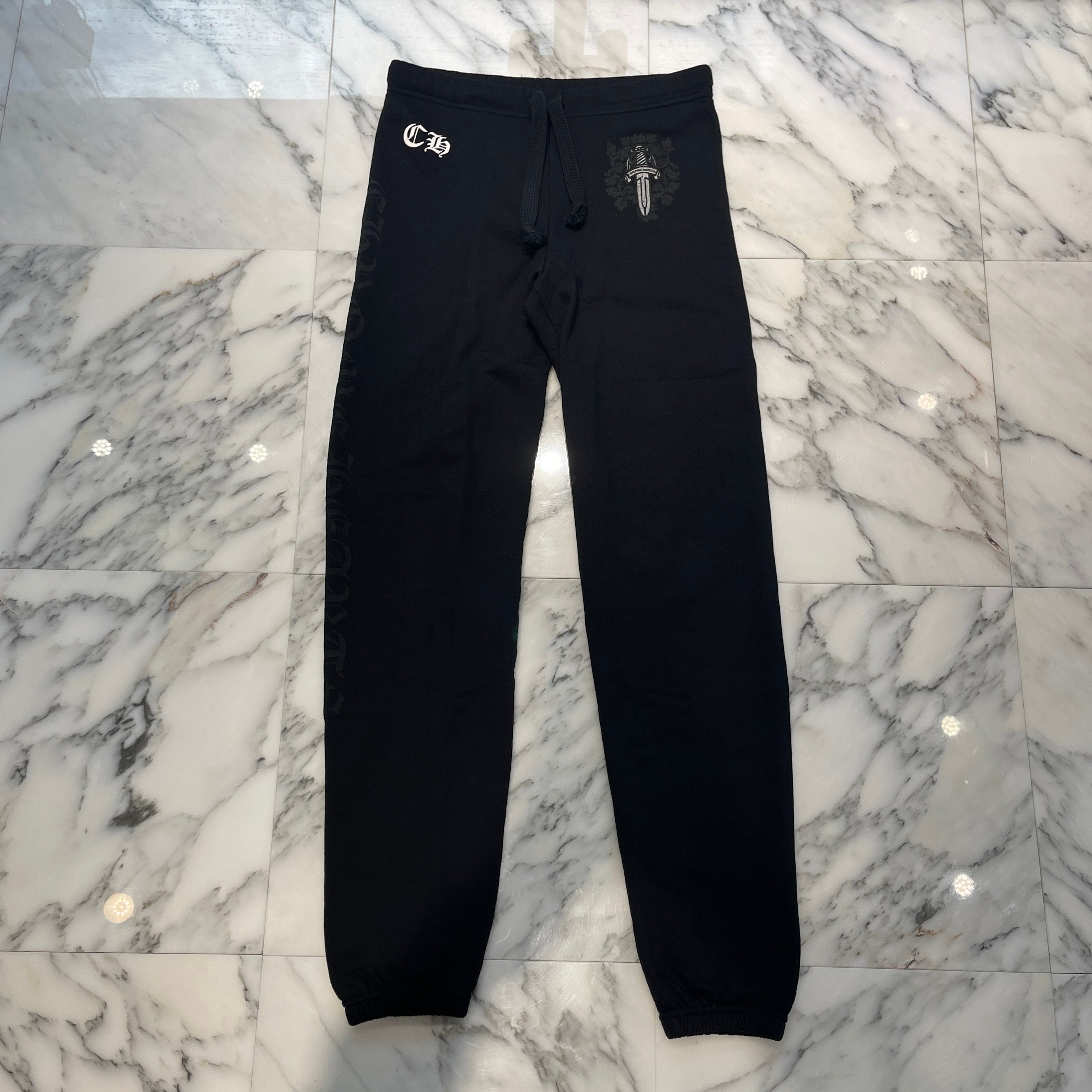 CHROME HEARTS Dagger Print Side Logo Sweat Long Pants Size M クロムハーツ ダガープリント サイドロゴ スウェットロングパンツ サイズM