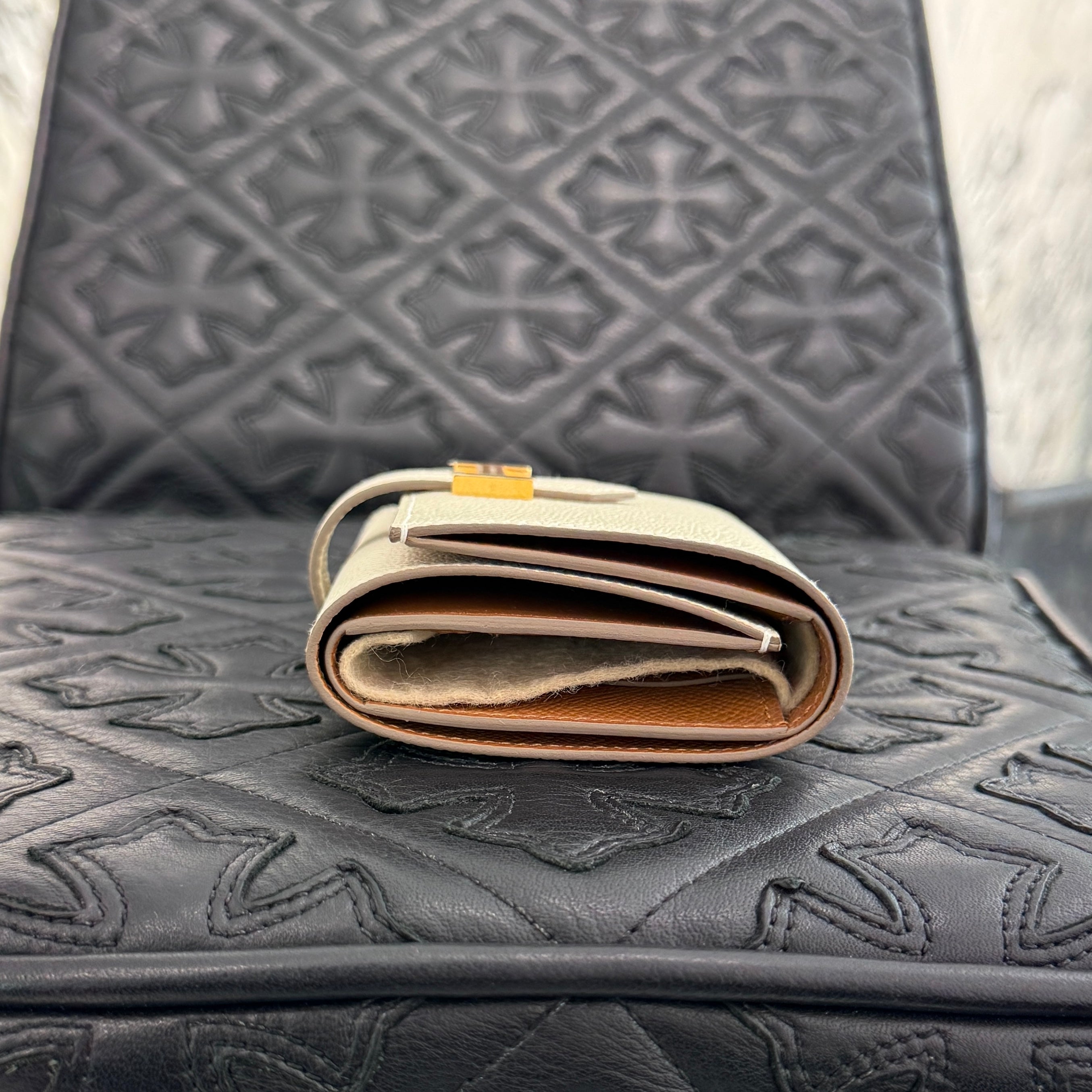 HERMES Bearn Combine Verso Wallet "Craie × Gold" W刻印 エルメス ベアン コンビネ ヴェルソ ウォレット "クレ×ゴールド" W刻印