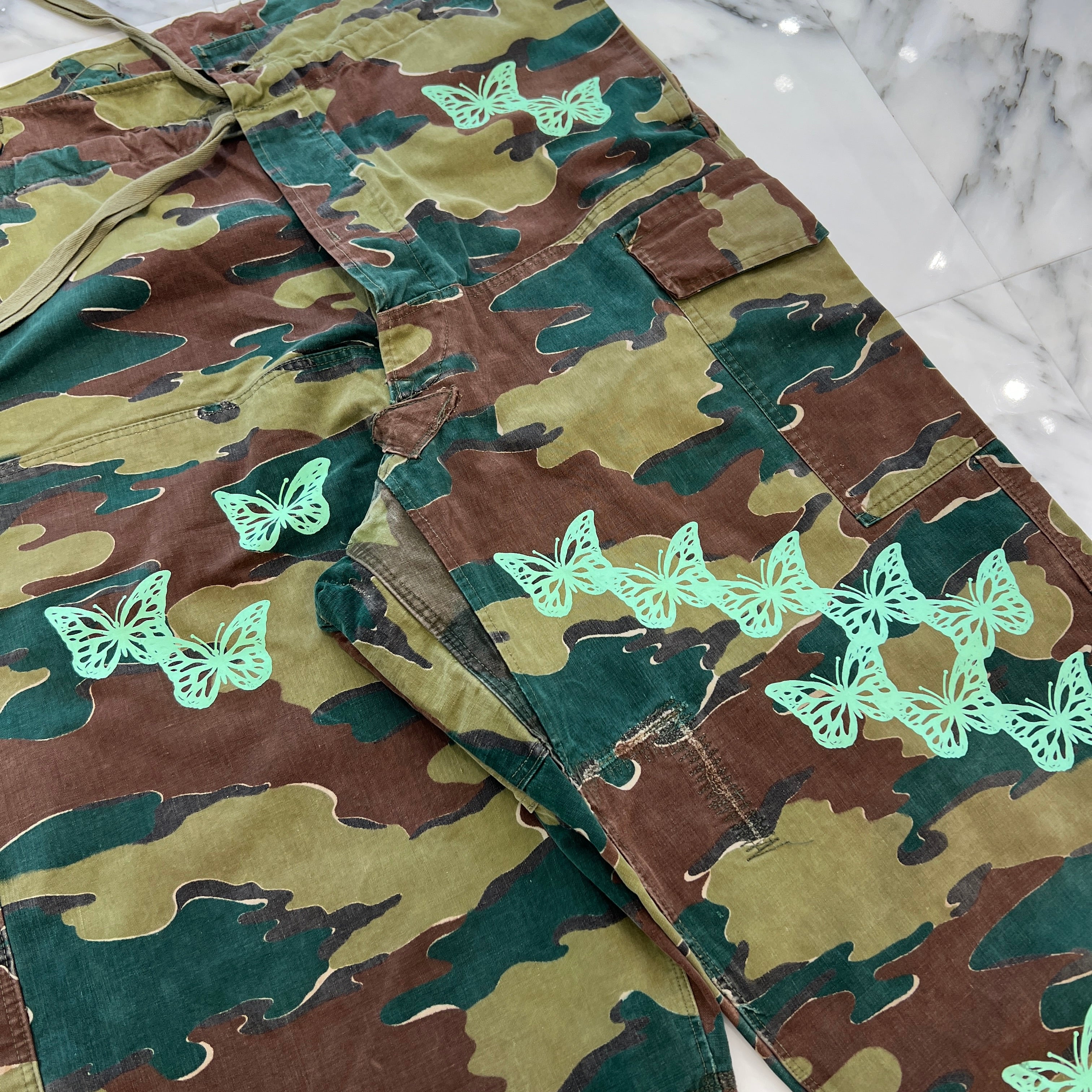 ABOUT DREAMS Butterfly Camouflage Cargo Pants Size 50 アバウトドリームズ バタフライ カモフラージュ カーゴパンツ サイズ50