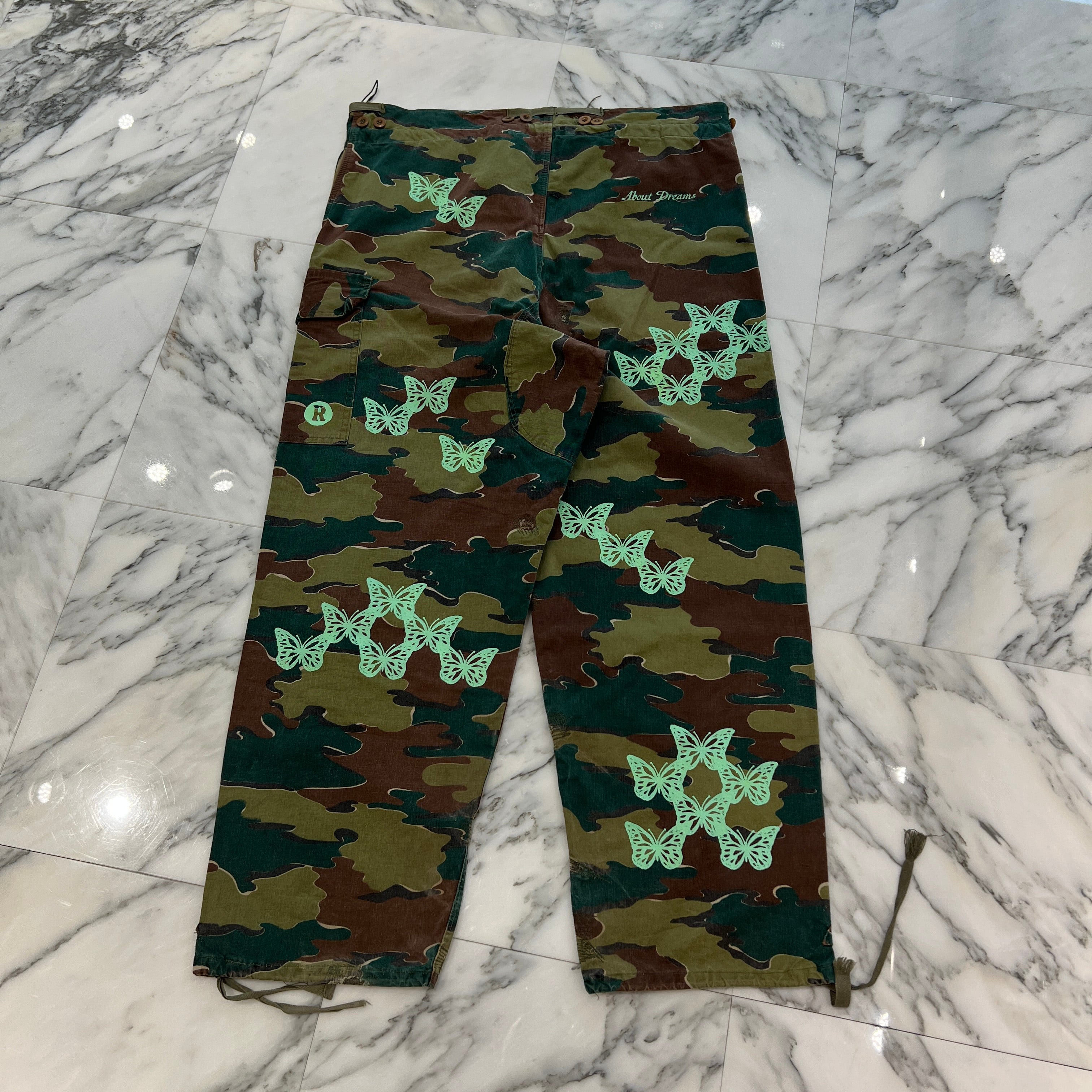 ABOUT DREAMS Butterfly Camouflage Cargo Pants Size 50 アバウトドリームズ バタフライ カモフラージュ カーゴパンツ サイズ50