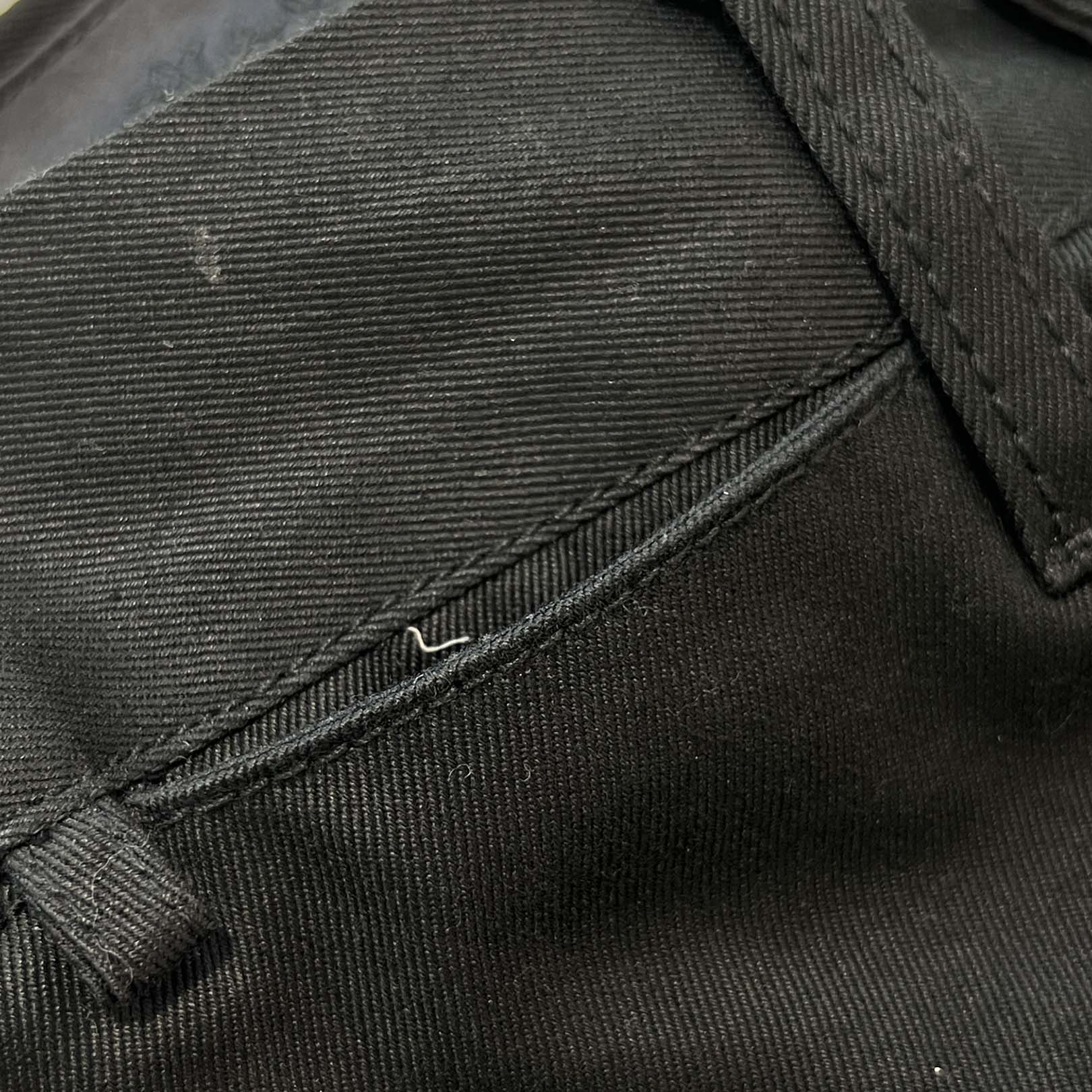 CHROME HEARTS Cemetery Cross Camo Leather Patch Cotton Chino Pants Size 27 クロムハーツ セメタリー クロス カモレザー パッチ コットン チノパンツ ブラック サイズ27