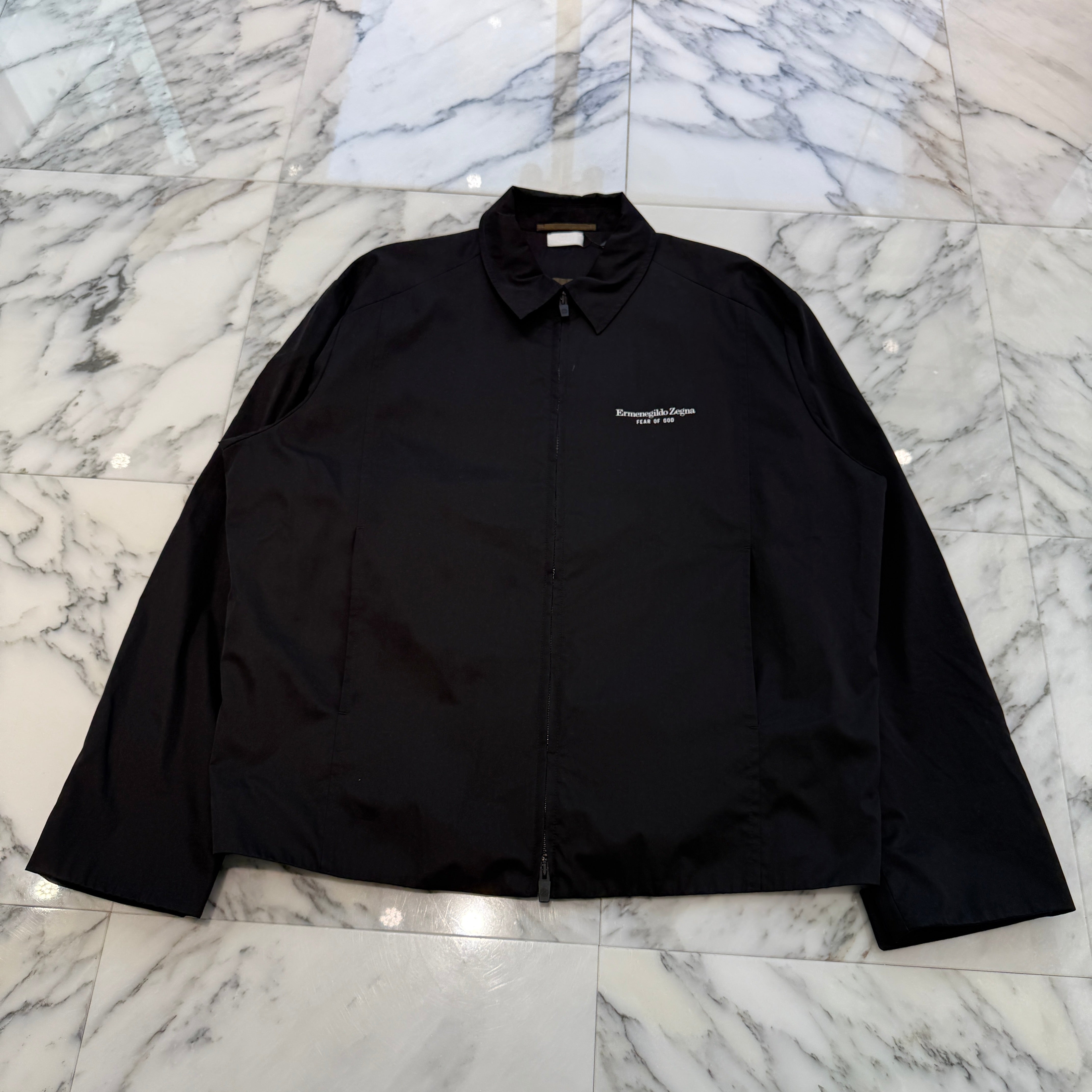 FEAR OF GOD × Ermenegildo Zegna 2020AW Logo Print Coach Jacket FZ5007 FZC801 Size 48 フィアオブゴッド×エルメネジルド・ゼニア ロゴプリント コーチジャケット サイズ48