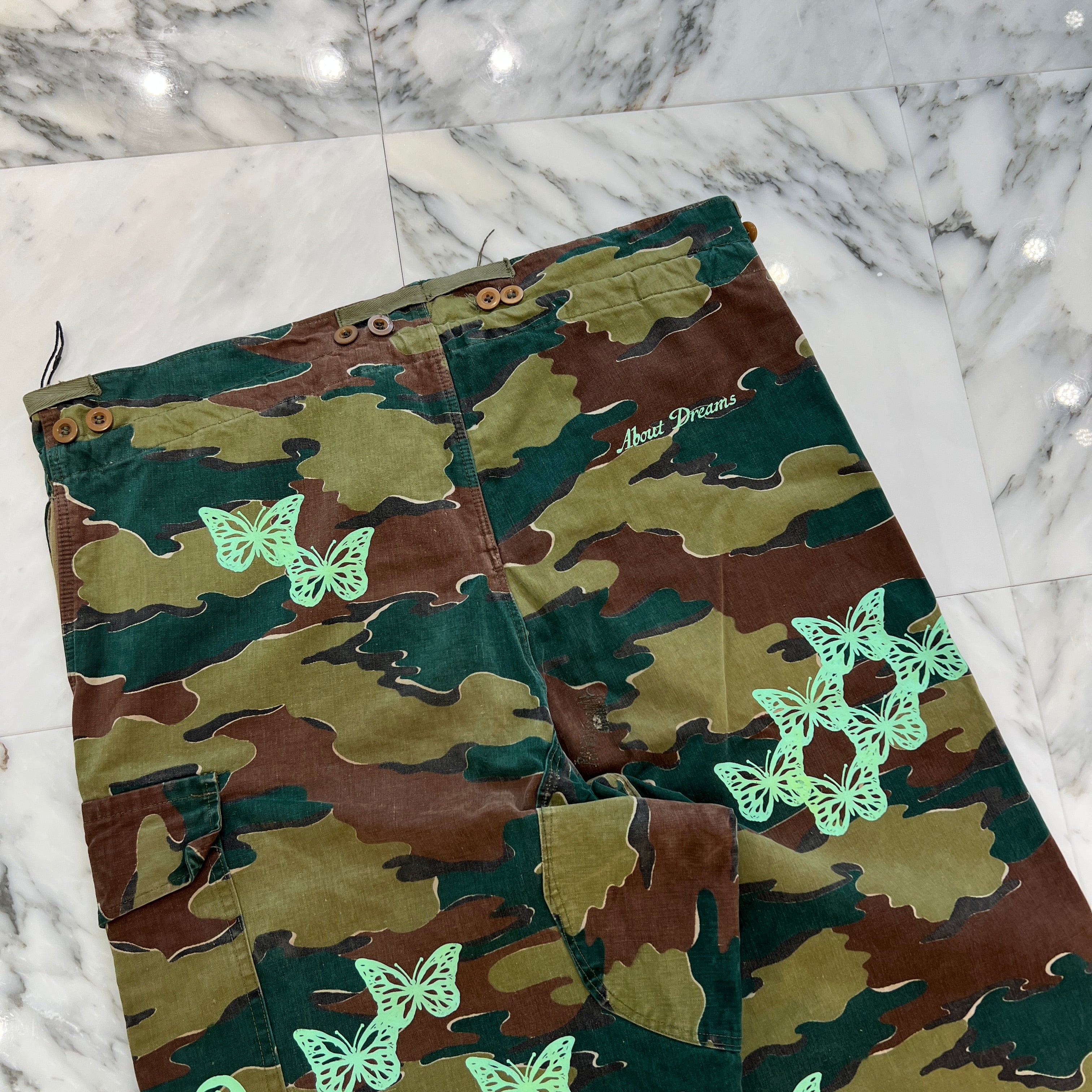 ABOUT DREAMS Butterfly Camouflage Cargo Pants Size 50 アバウトドリームズ バタフライ カモフラージュ カーゴパンツ サイズ50