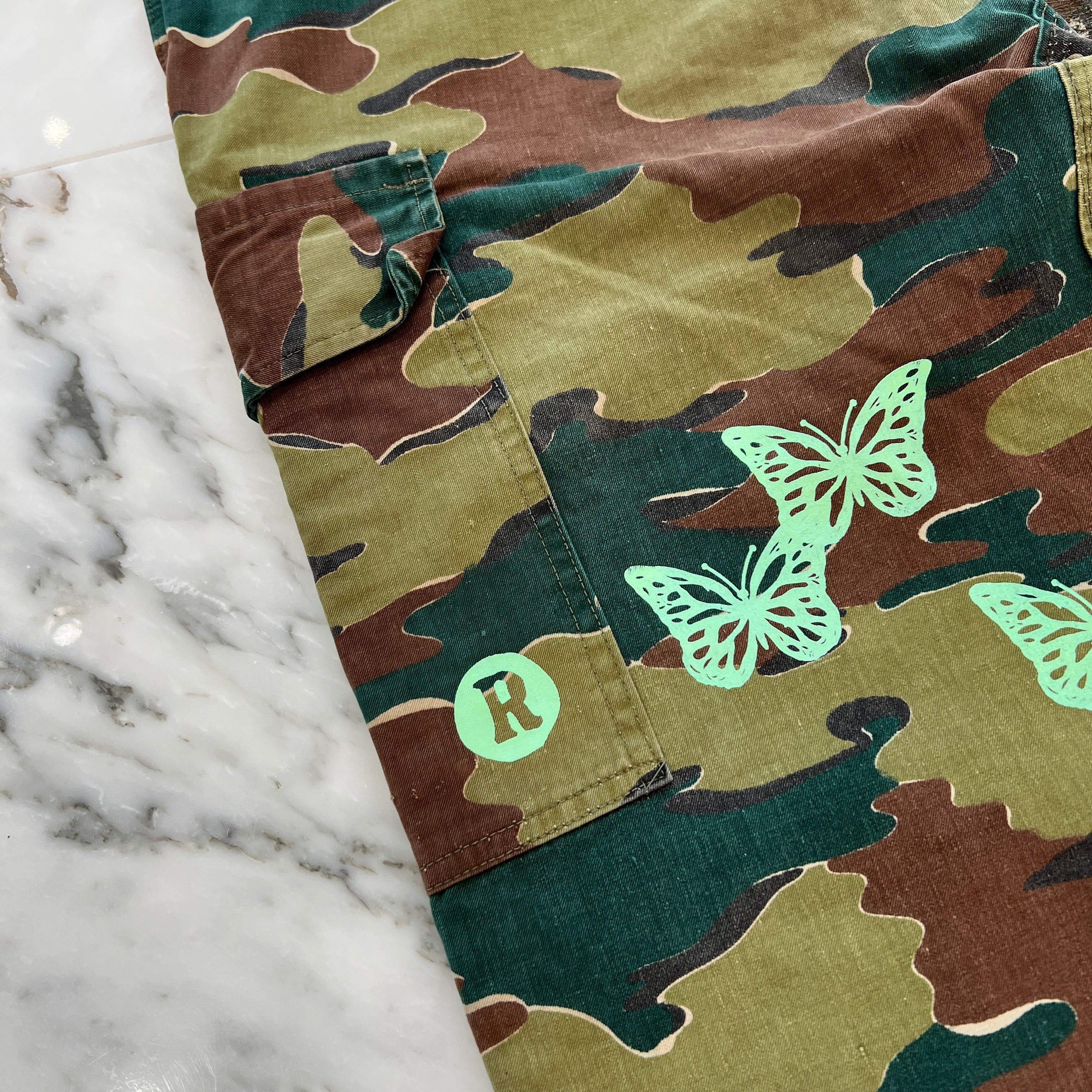 ABOUT DREAMS Butterfly Camouflage Cargo Pants Size 50 アバウトドリームズ バタフライ カモフラージュ カーゴパンツ サイズ50