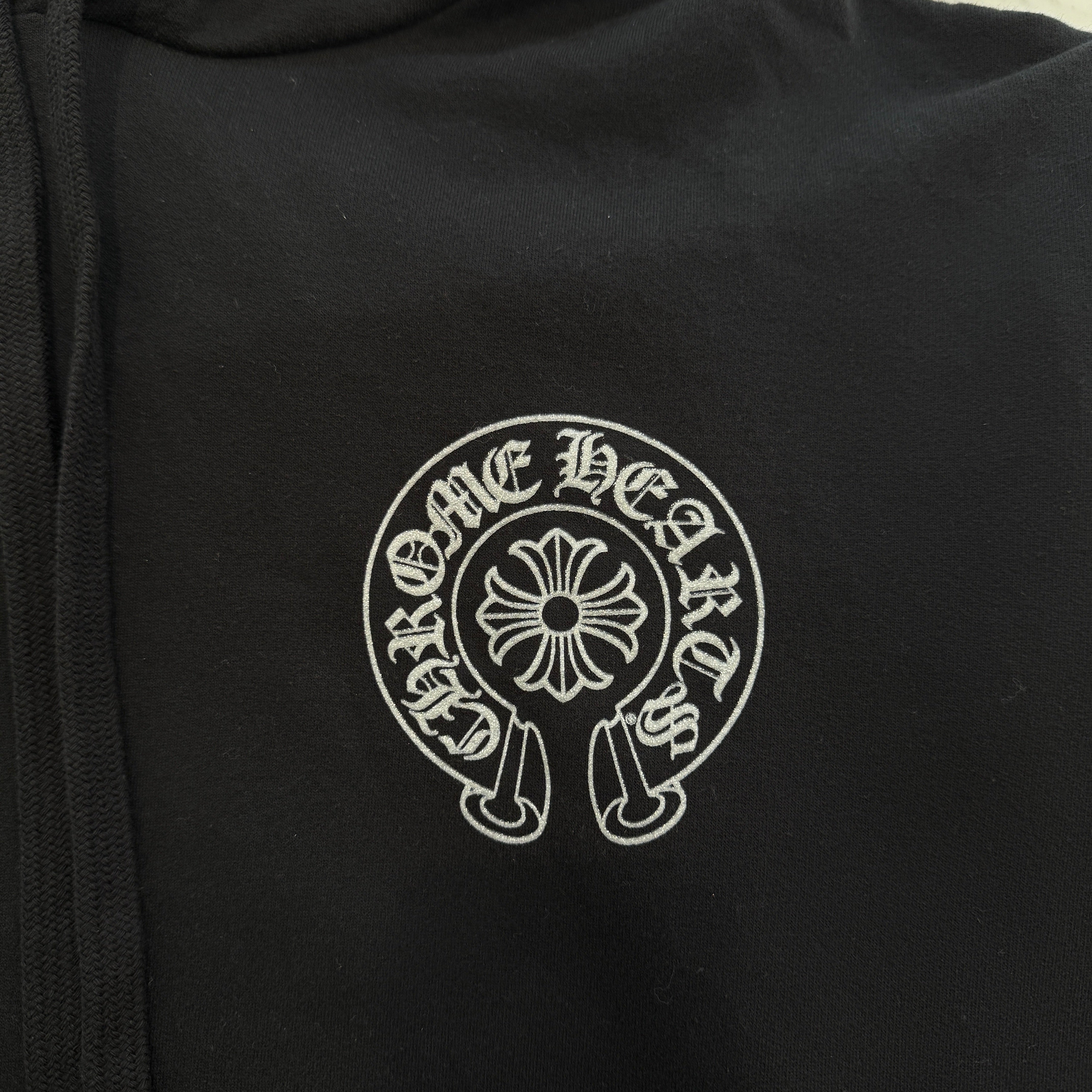 CHROME HEARTS Online Limited Silver Horseshoe Pullover Hoodie Size L クロムハーツ オンライン限定 シルバーホースシュー プルオーバーフーディー サイズL