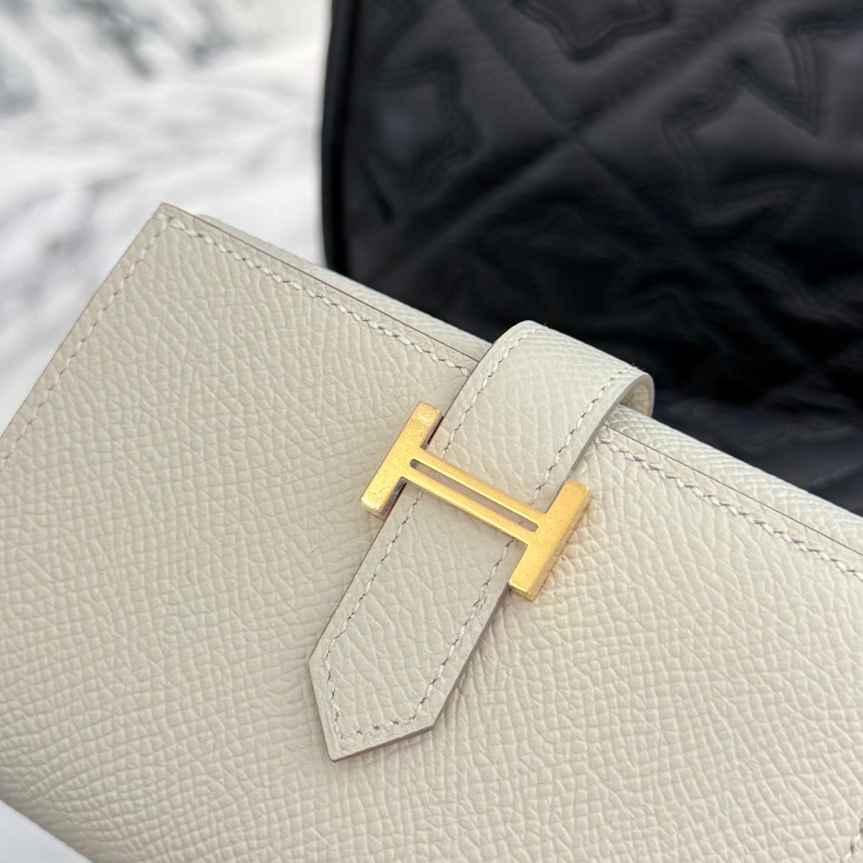 HERMES Bearn Combine Verso Wallet "Craie × Gold" W刻印 エルメス ベアン コンビネ ヴェルソ ウォレット "クレ×ゴールド" W刻印