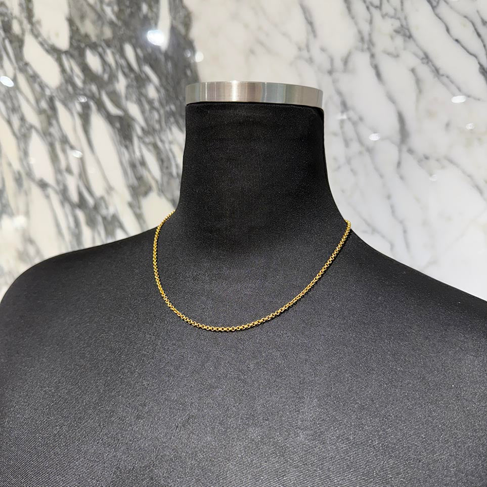 クロムハーツ22k ロールチェーンネックレス16インチ　41cm クロムハーツ 22K ロールチェーン 16インチ ゴールド 買取実績