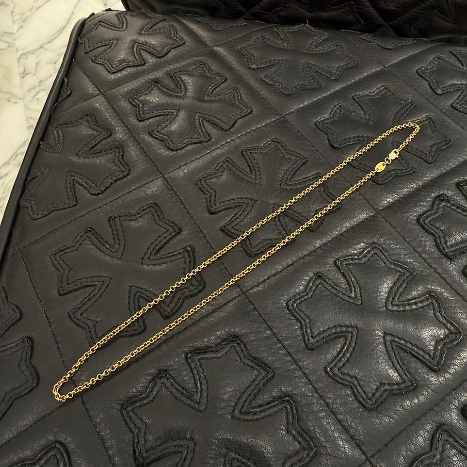 CHROME HEARTS 22K Roll Chain Necklace Size 16 Inch クロムハーツ