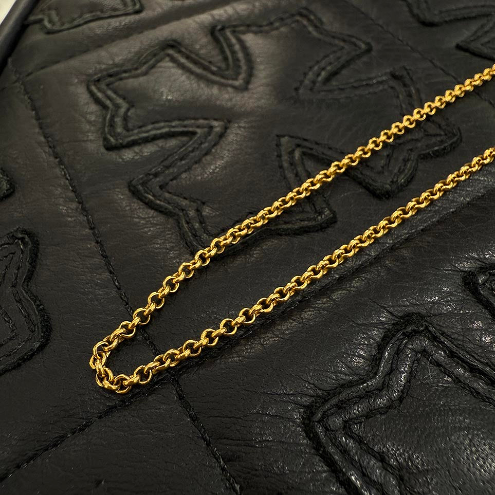 CHROME HEARTS 22K Roll Chain Necklace Size 16 Inch クロムハーツ