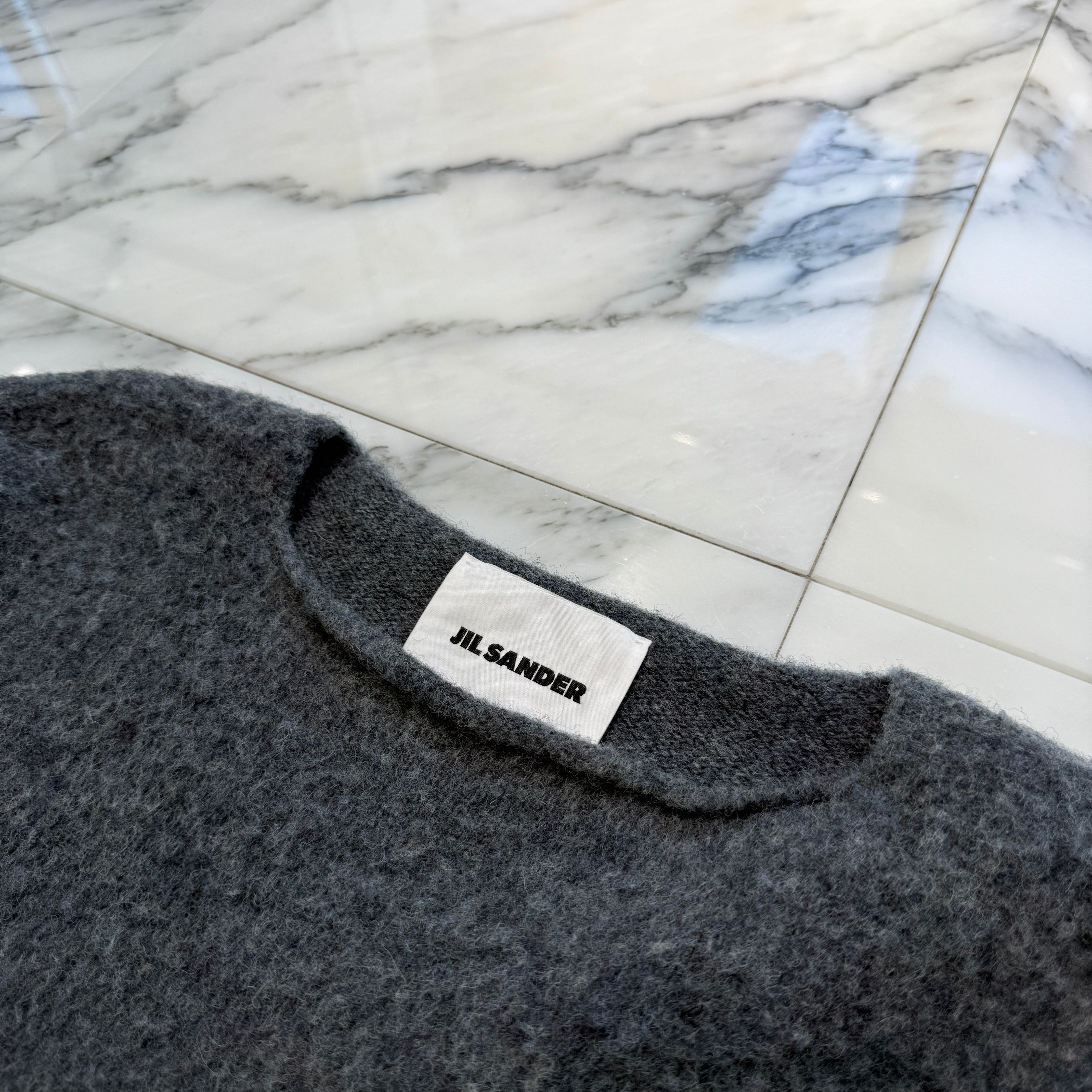 JIL SANDER Frayed Hem Wool Knit Sweater JSMR752004MRY2060802 Size M ジルサンダー フレイドヘム ウールニットセーター サイズM