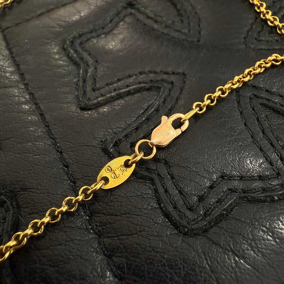 クロムハーツ22k ロールチェーンネックレス16インチ　41cm CHROME HEARTS 22K Roll Chain Necklace Size 16 Inch クロムハーツ