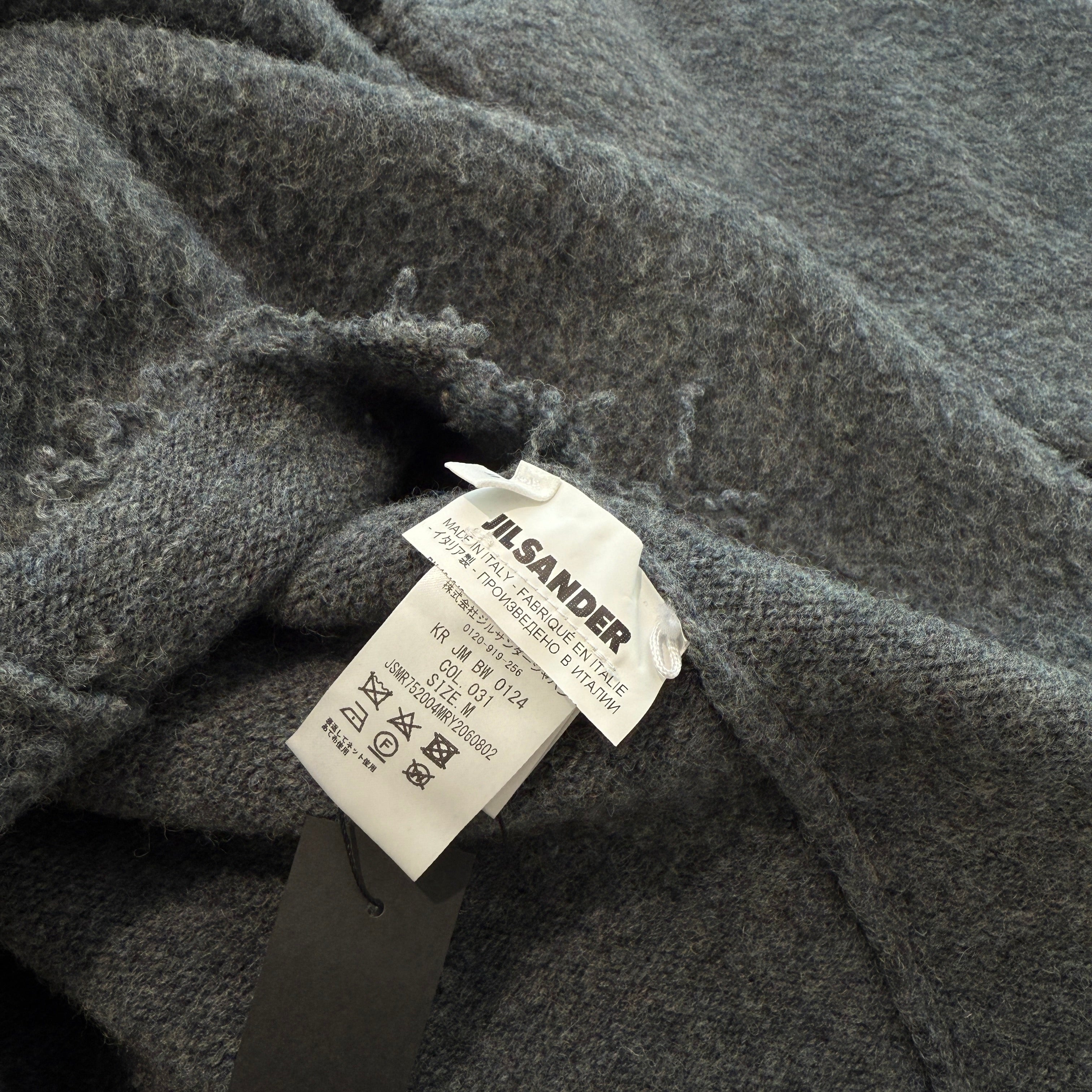 JIL SANDER Frayed Hem Wool Knit Sweater JSMR752004MRY2060802 Size M ジルサンダー フレイドヘム ウールニットセーター サイズM