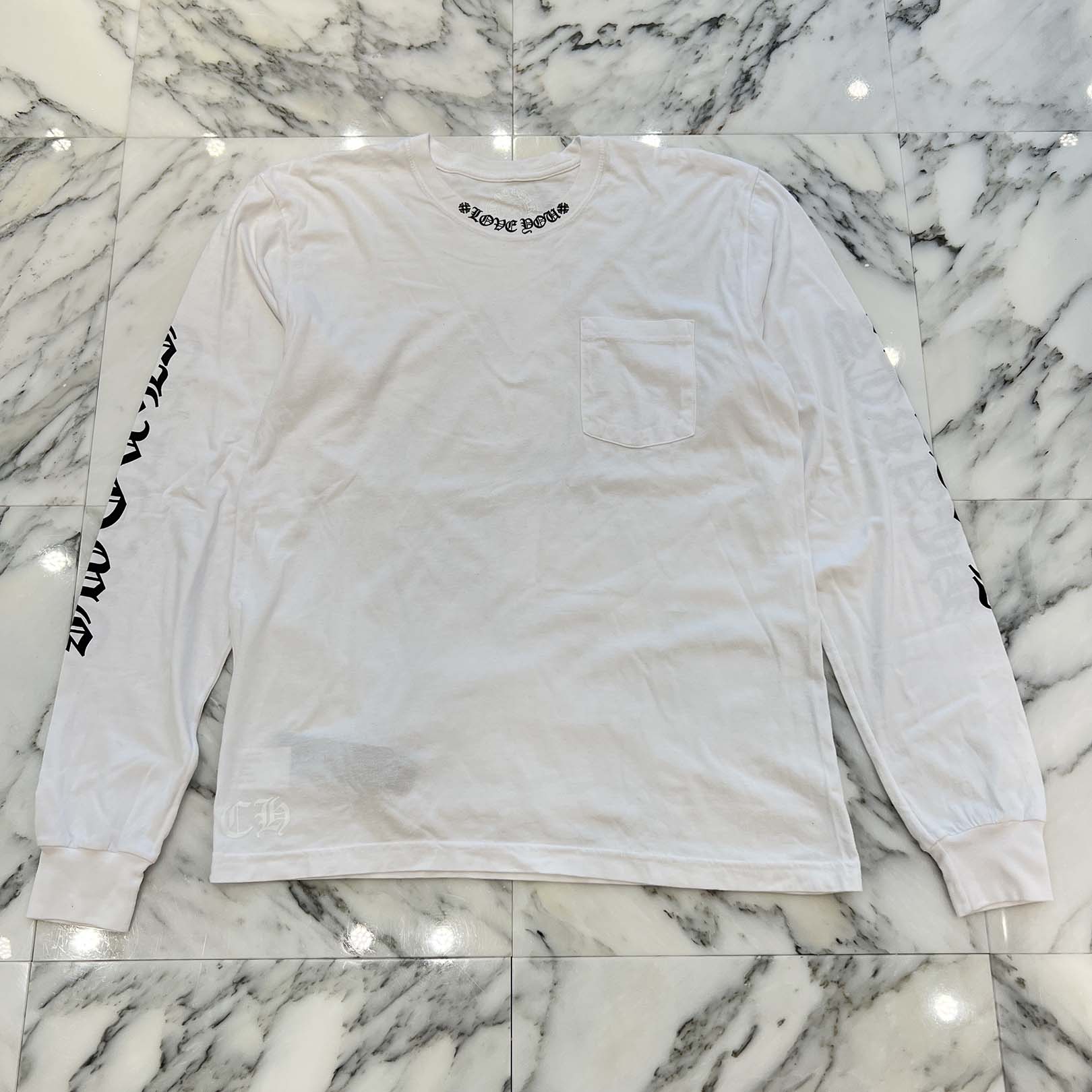 CHROME HEARTS "LOVE YOU" Neck Logo Long Sleeve Tee Size L クロムハーツ ラブユー ネックロゴ  ロングスリーブTシャツ サイズL
