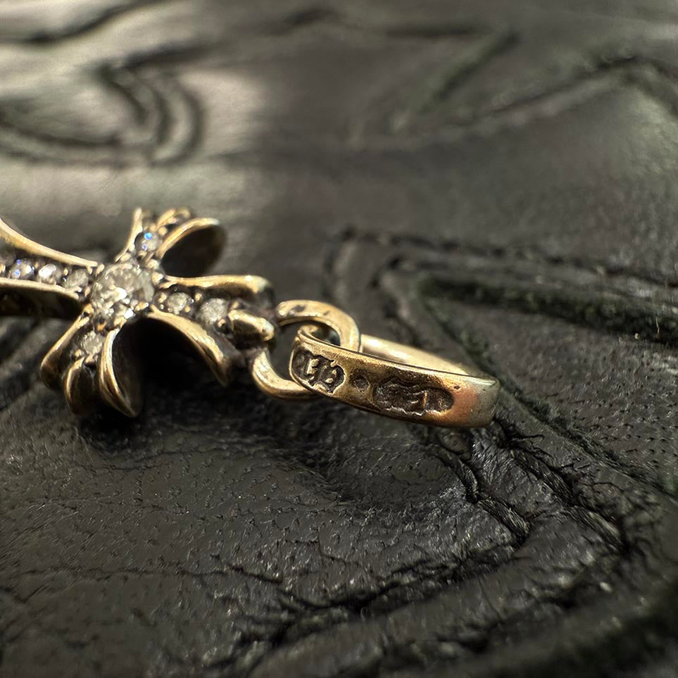 CHROME HEARTS Baby Fat Cross Pave Diamond Pendant Top クロムハーツ