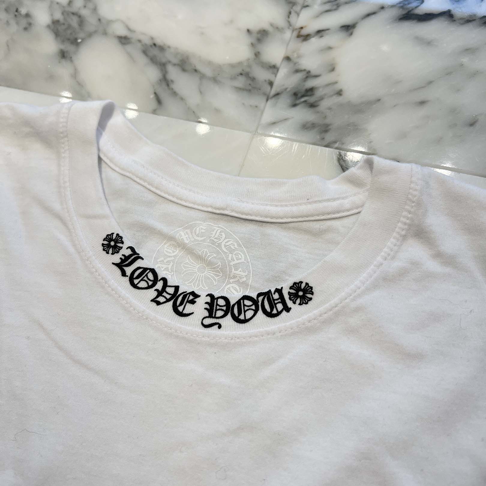 CHROME HEARTS "LOVE YOU" Neck Logo Long Sleeve Tee Size L クロムハーツ ラブユー ネックロゴ  ロングスリーブTシャツ サイズL