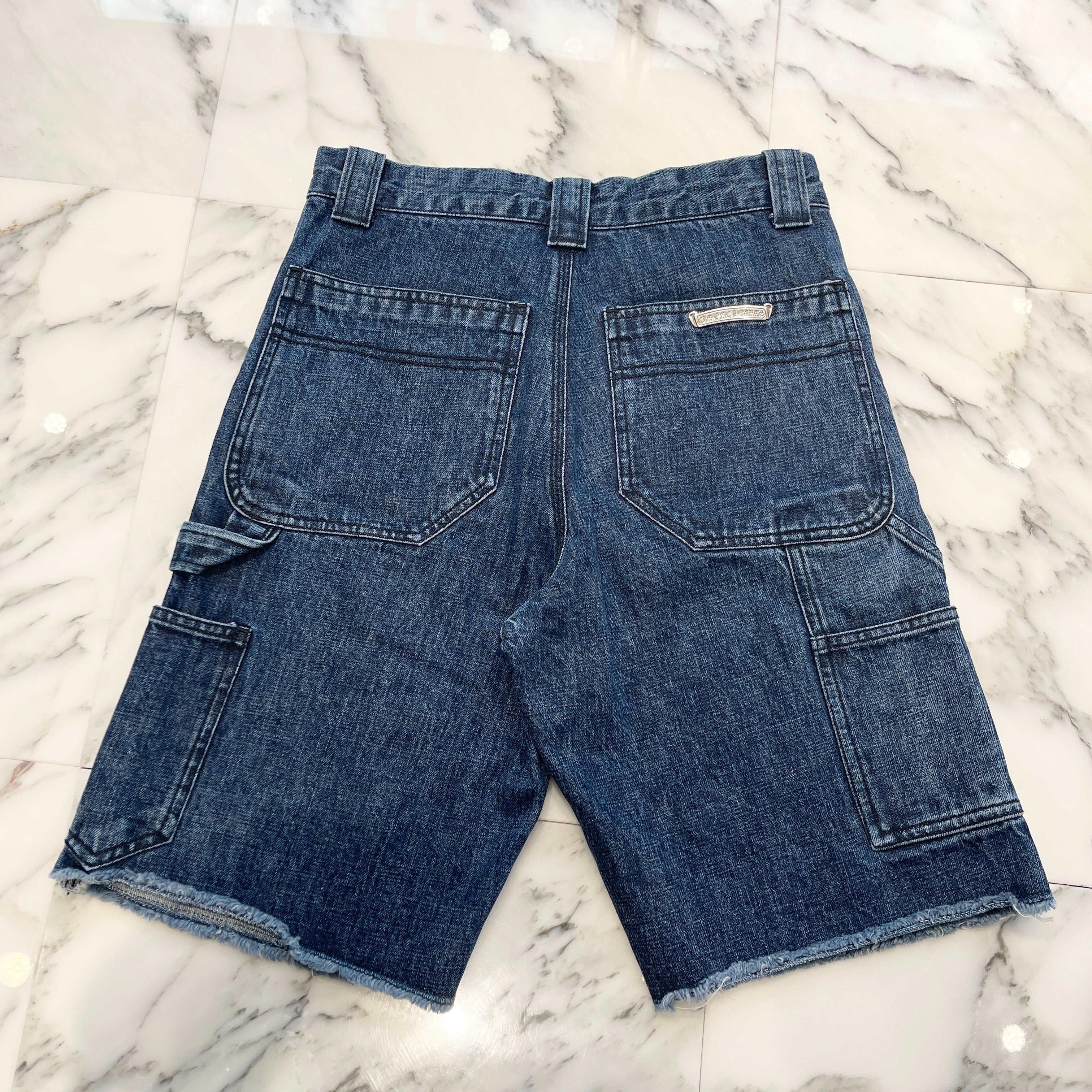 CHROME HEARTS Carpenter Cross Ball Button Denim Shorts Size 33 クロムハーツ カーペンター クロスボールボタン デニムショーツ サイズ33