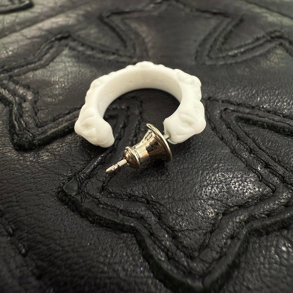 CHROME HEARTS Silicone Rubber Cross Band Hoop Earring クロムハーツ シリコンラバー クロスバンド フープピアス