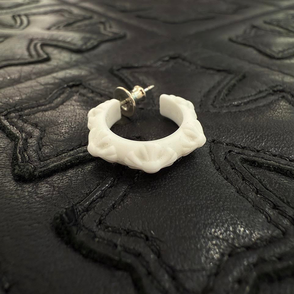 CHROME HEARTS Silicone Rubber Cross Band Hoop Earring クロムハーツ シリコンラバー クロスバンド フープピアス
