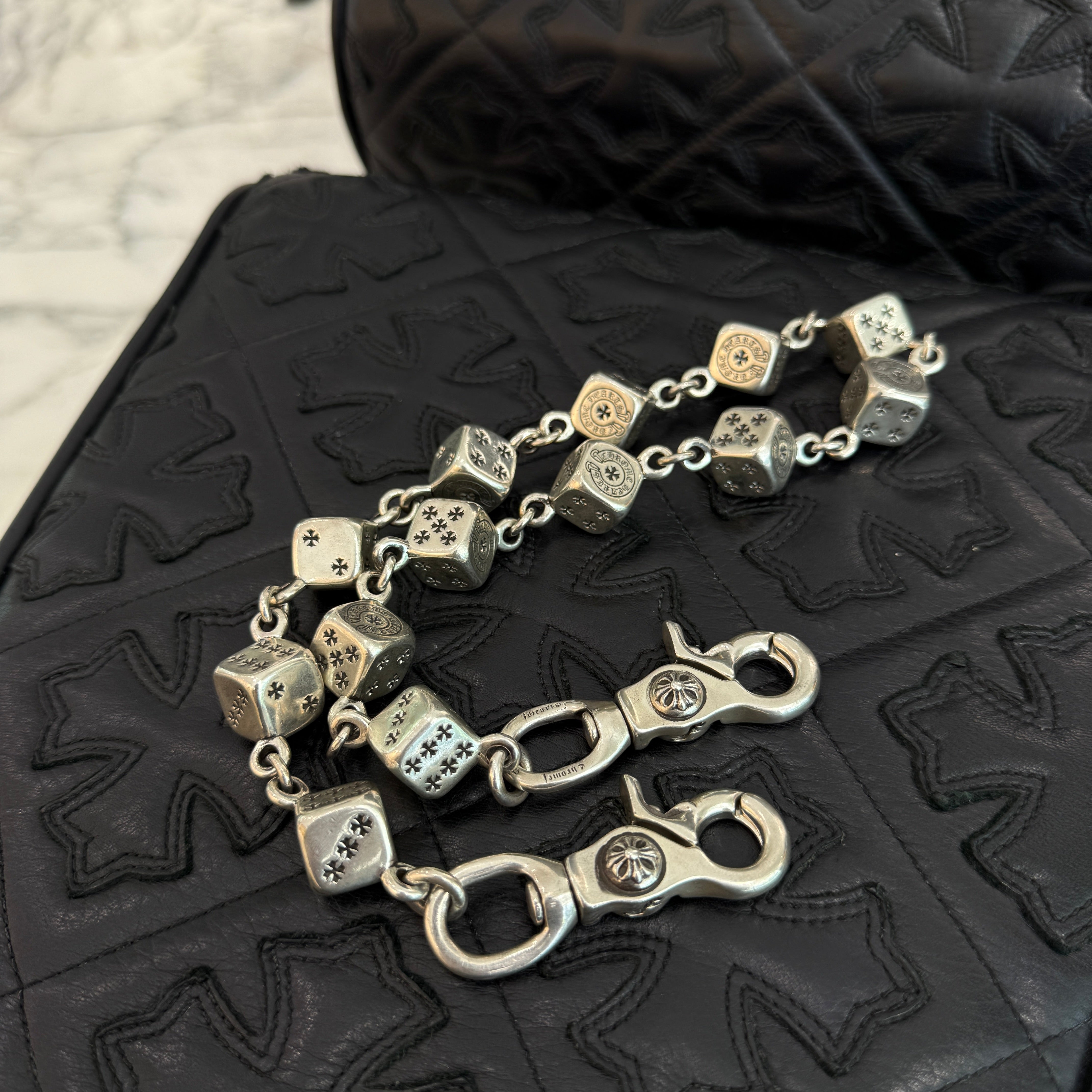 CHROME HEARTS 2 CLIP DICE Wallet Chain 13 LINKS クロムハーツ 2クリップ ダイス ウォレットチェーン 13リンク