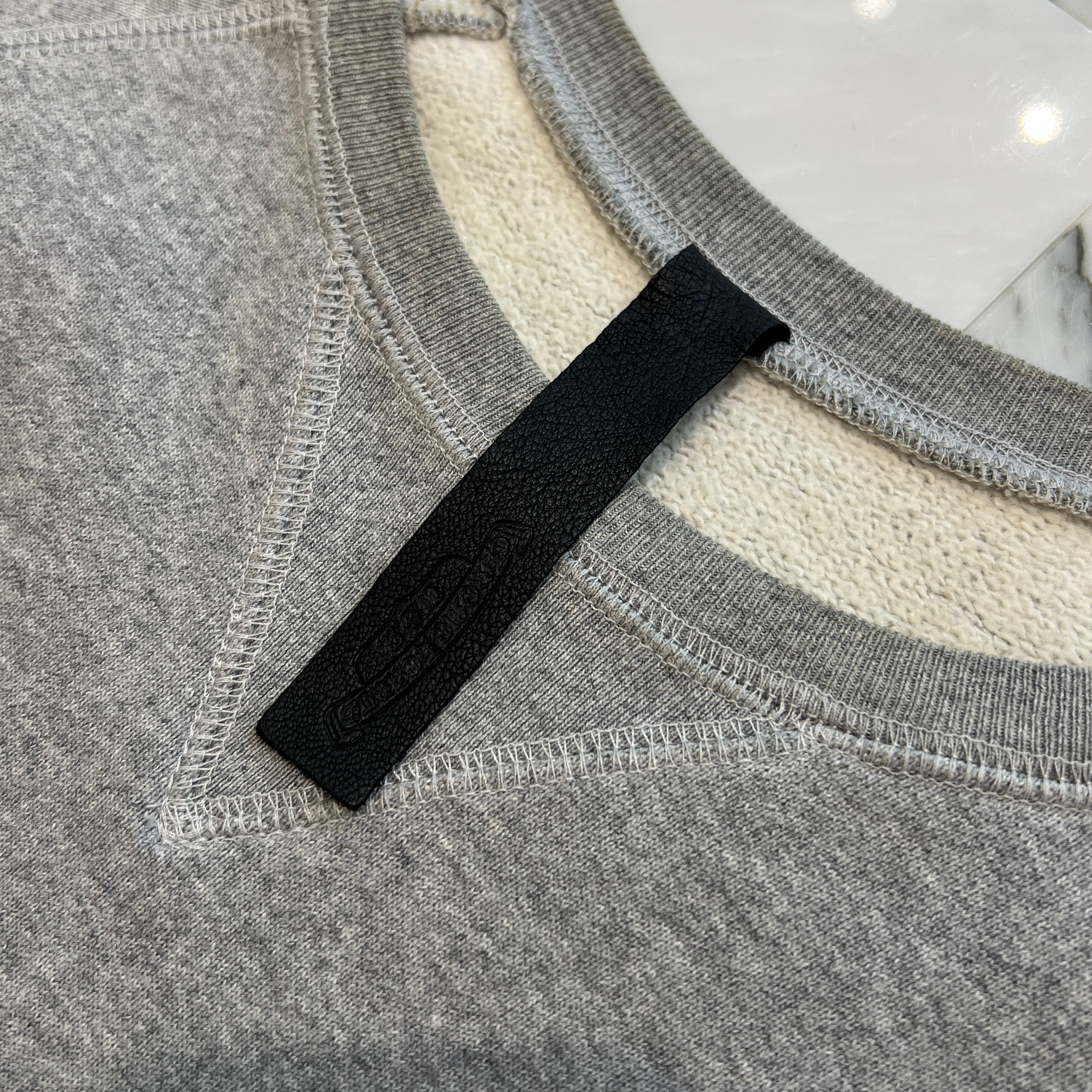 CHROME HEARTS Y NOT Cemetery Cross Leather Patch Sweatshirt Size L クロムハーツ ワイノット セメタリークロス レザーパッチ スウェットシャツ サイズL