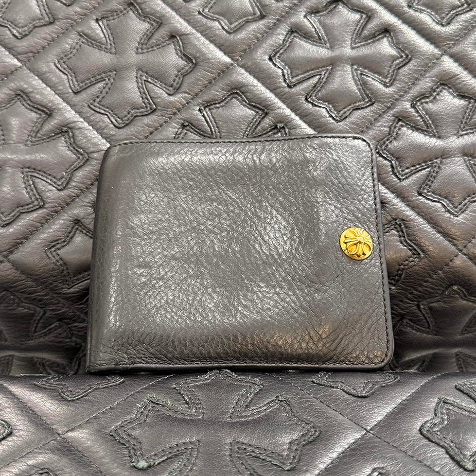 CHROME HEARTS 22K ONE SNAP Leather Wallet クロムハーツ 22K 1