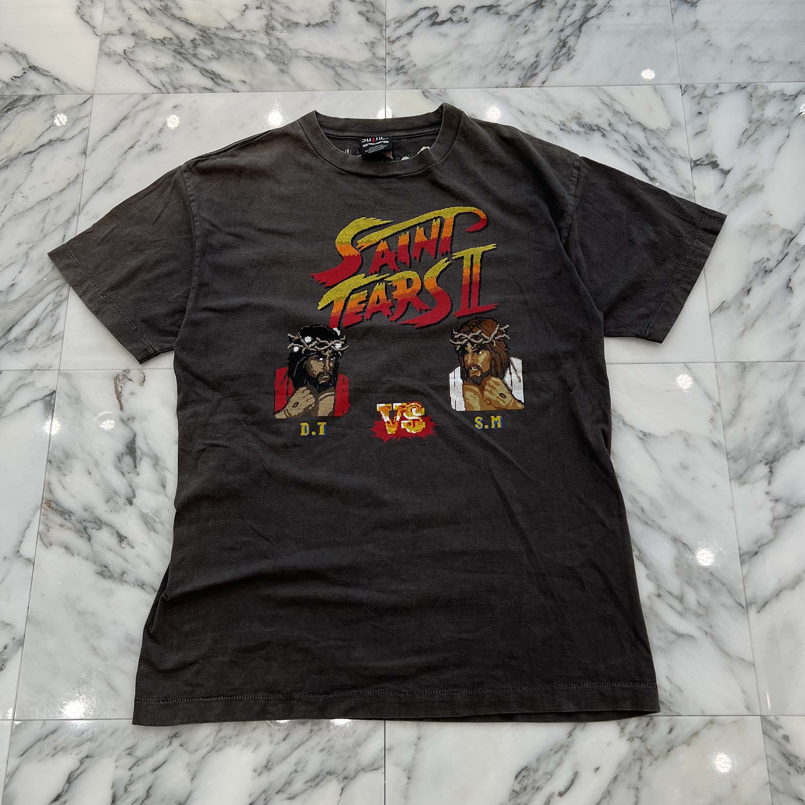 SAINT Mxxxxxx × DENIM TEARS 2021SS "Street Fighter II" Print Tee SM-S21-0000-049 Size L セントマイケル×デニムティアーズ "ストリートファイター II" プリントTシャツ サイズL