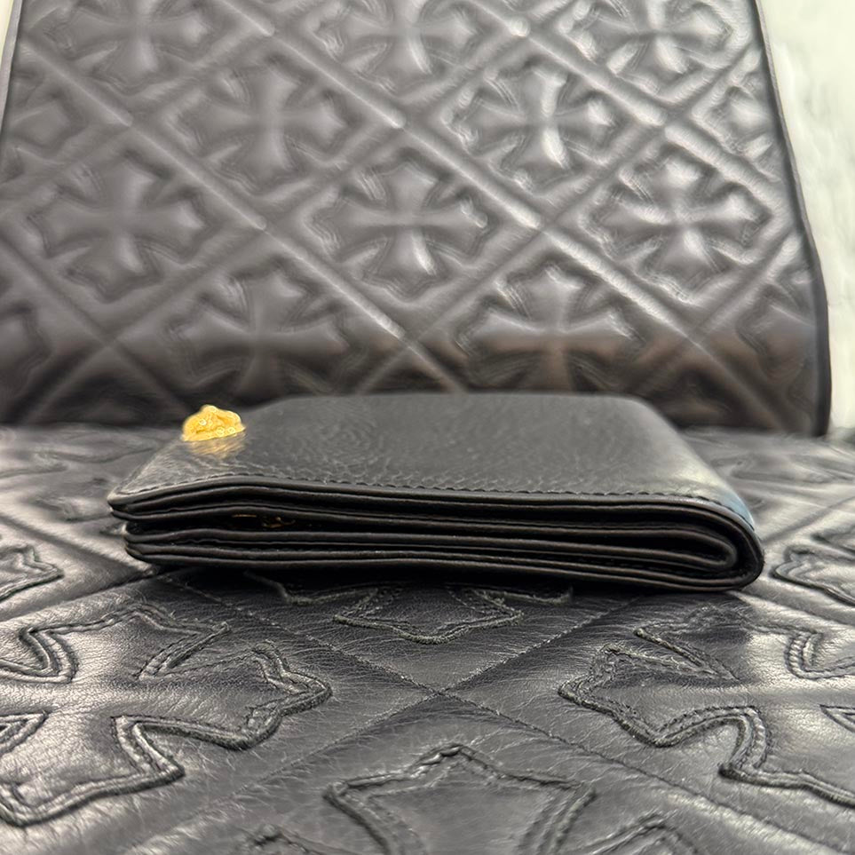 CHROME HEARTS クロムハーツ ワンスナップ ウォレット レザー CHROME HEARTS 22K ONE SNAP Leather Wallet クロムハーツ 22K 1