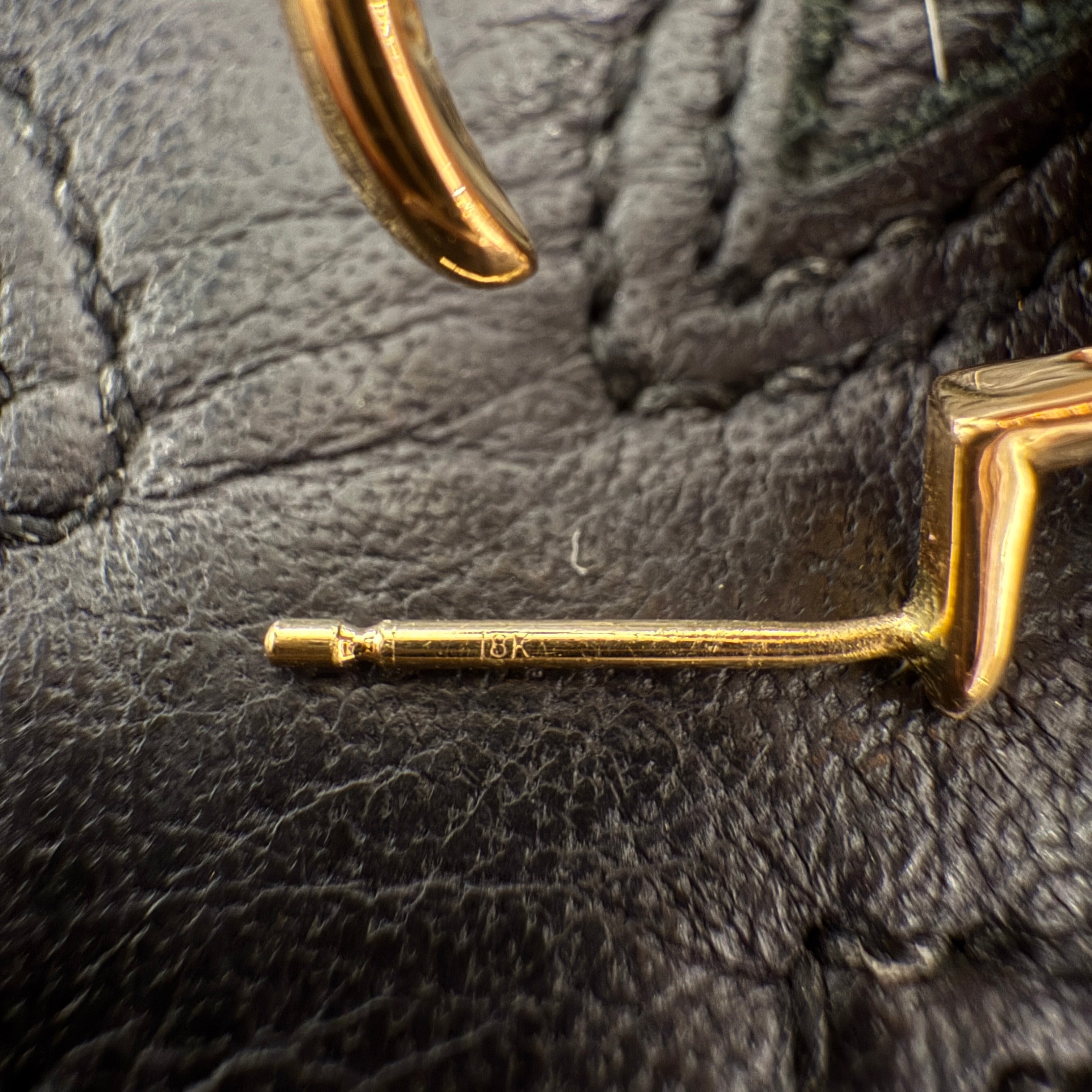 CHROME HEARTS 22K TINY CH Cross Hoop Earrings クロムハーツ