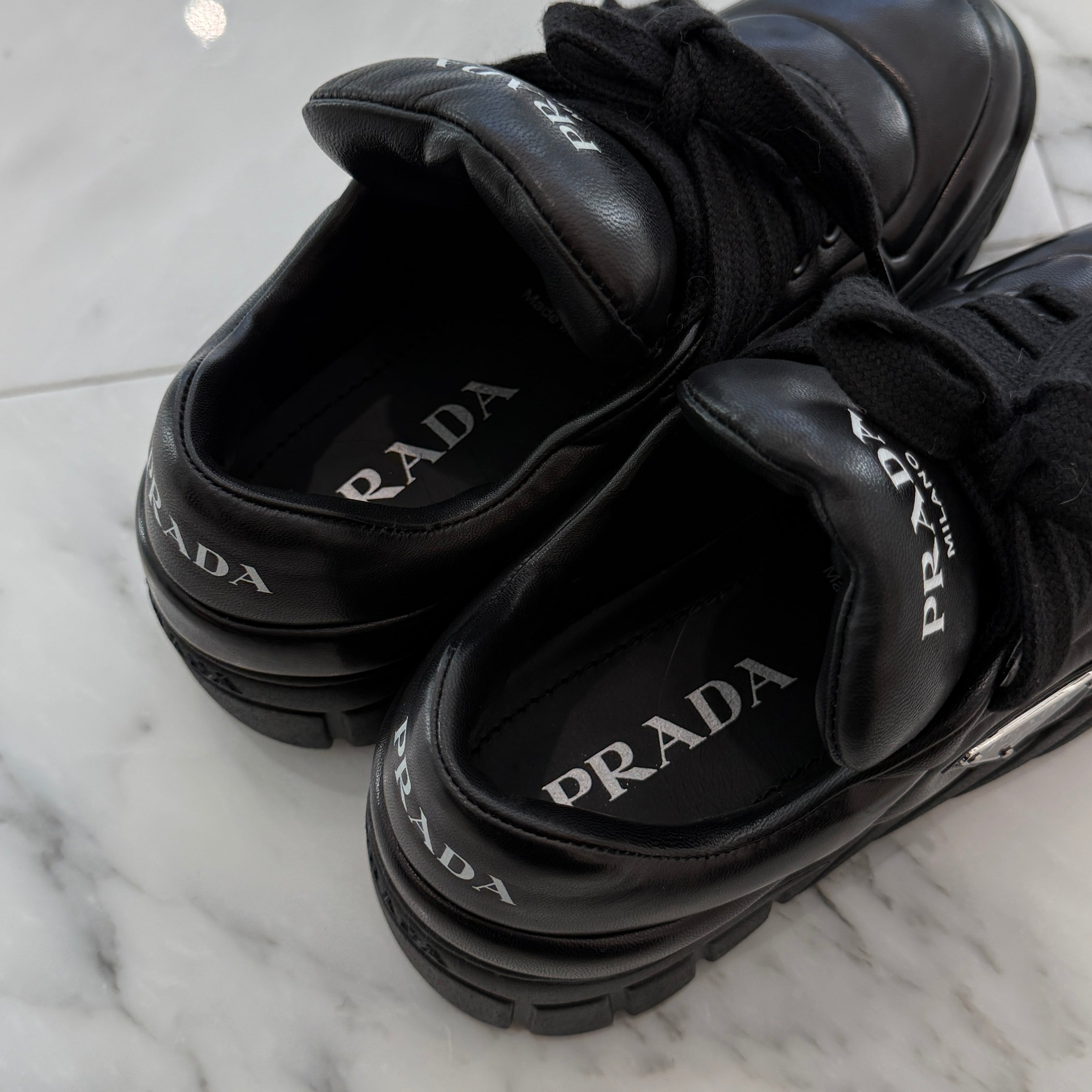 PRADA 2024SS Padded Nappa Leather Lace Up sneakers 1E136N Size 35(22.0cm) プラダ パデッドナッパレザー レースアップスニーカー サイズ35(22.0cm)