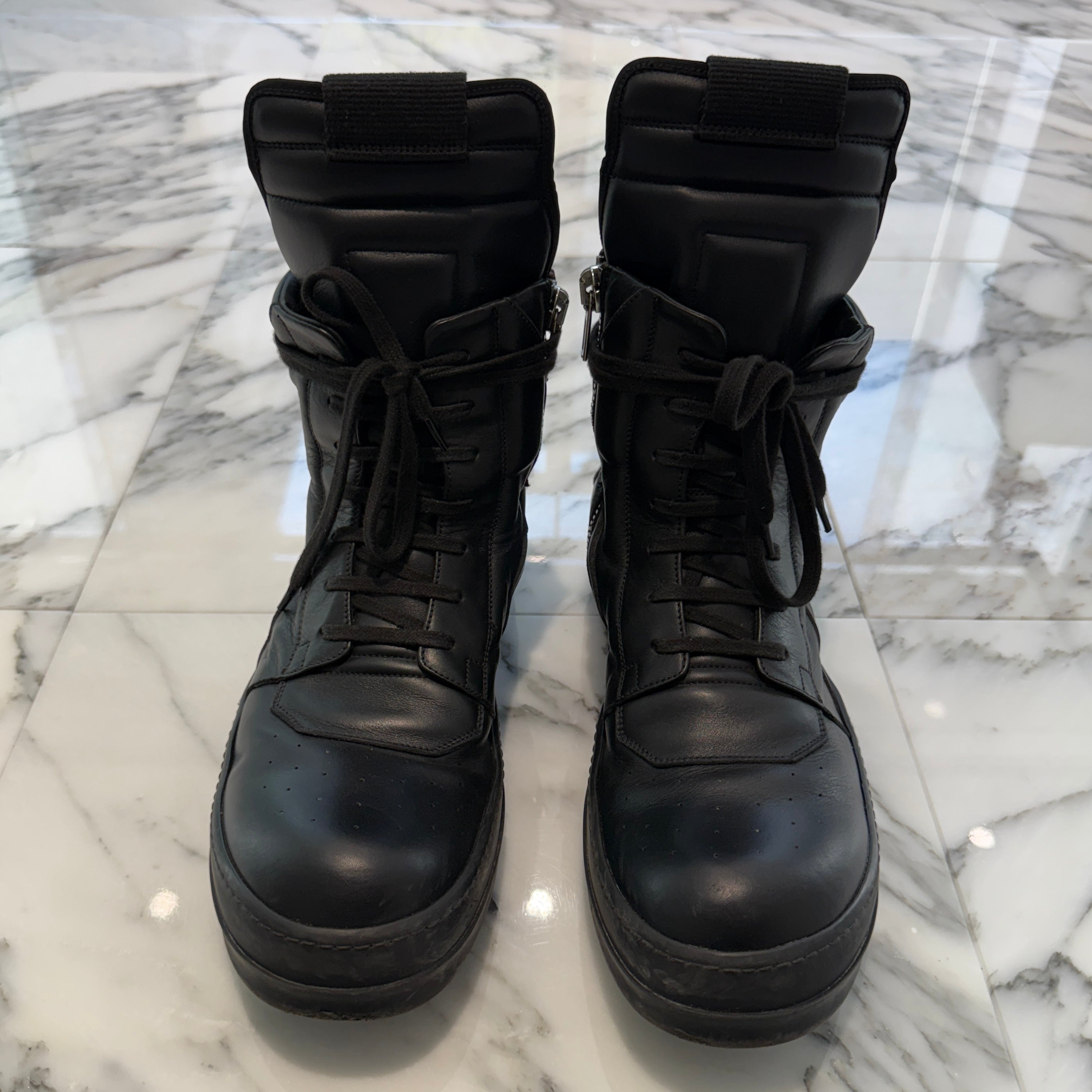 Rick Owens Geobasket High Top Leather Sneakers RU14F2894 Size 44（29cm）リックオウェンス ジオバスケット ハイトップ レザースニーカー サイズ44（29cm）