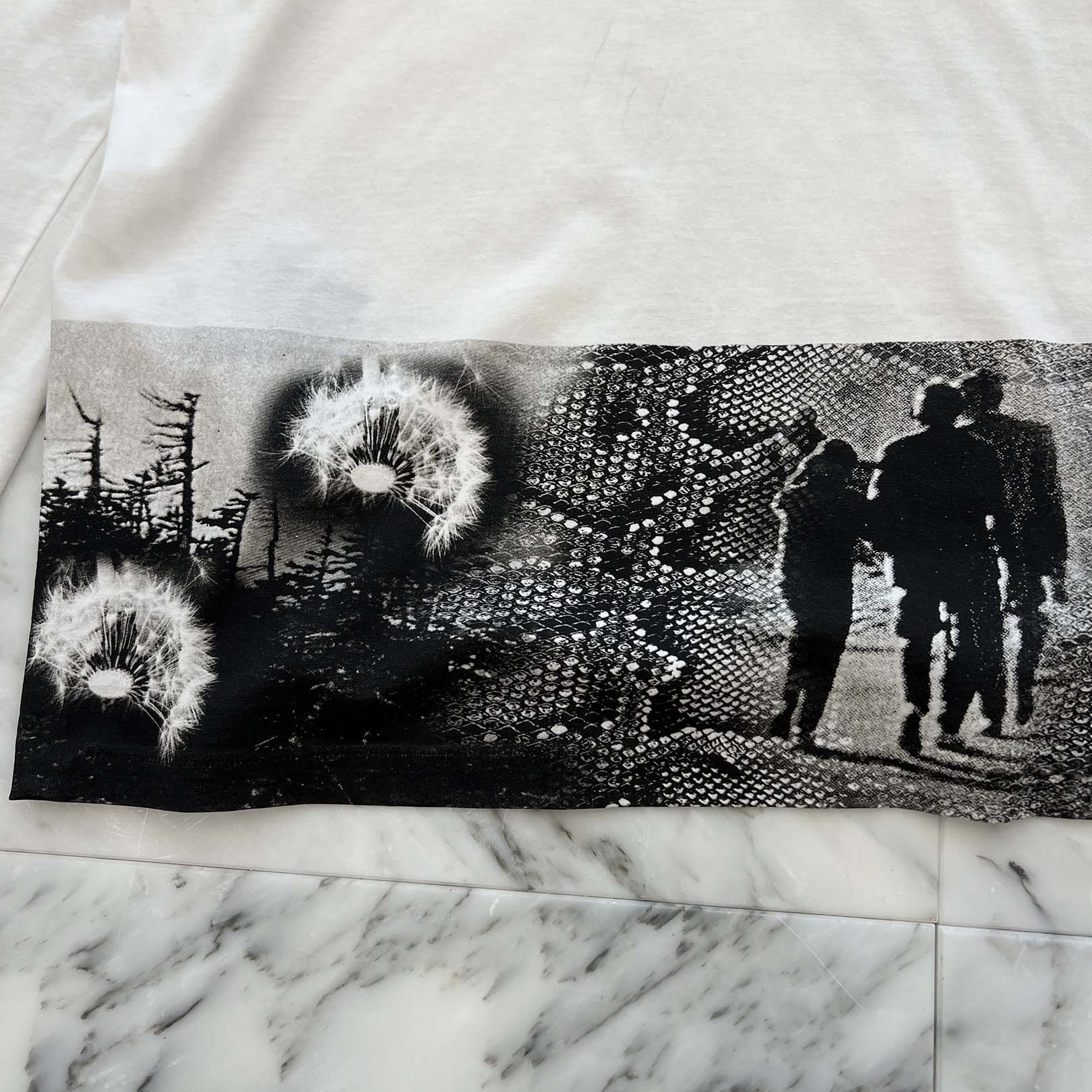 PRADA 2022AW Transfer Print Triangle Patch Long Sleeve Tee UJL44A Size XS プラダ 転写プリントトライアングルワッペンロングスリーブTシャツ サイズXS