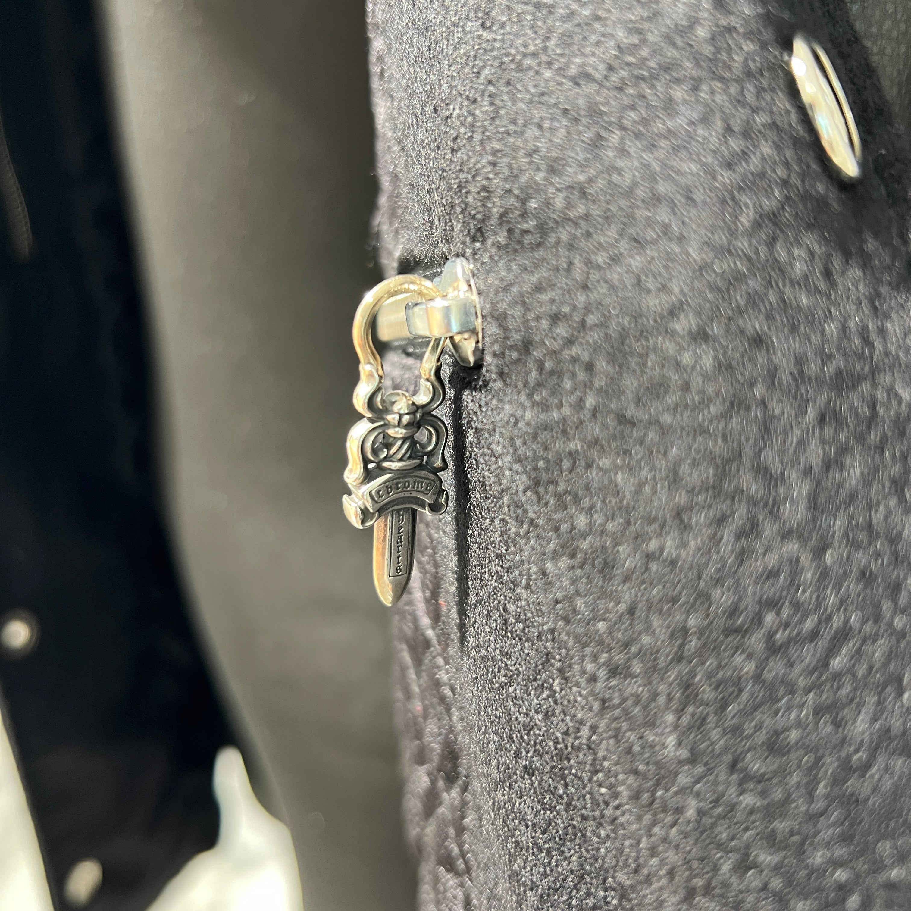 CHROME HEARTS LETTERMAN Cemetery Cross Patch Blouson Jacket Size L クロムハーツ レターマン セメタリークロスパッチ ブルゾンジャケット サイズL