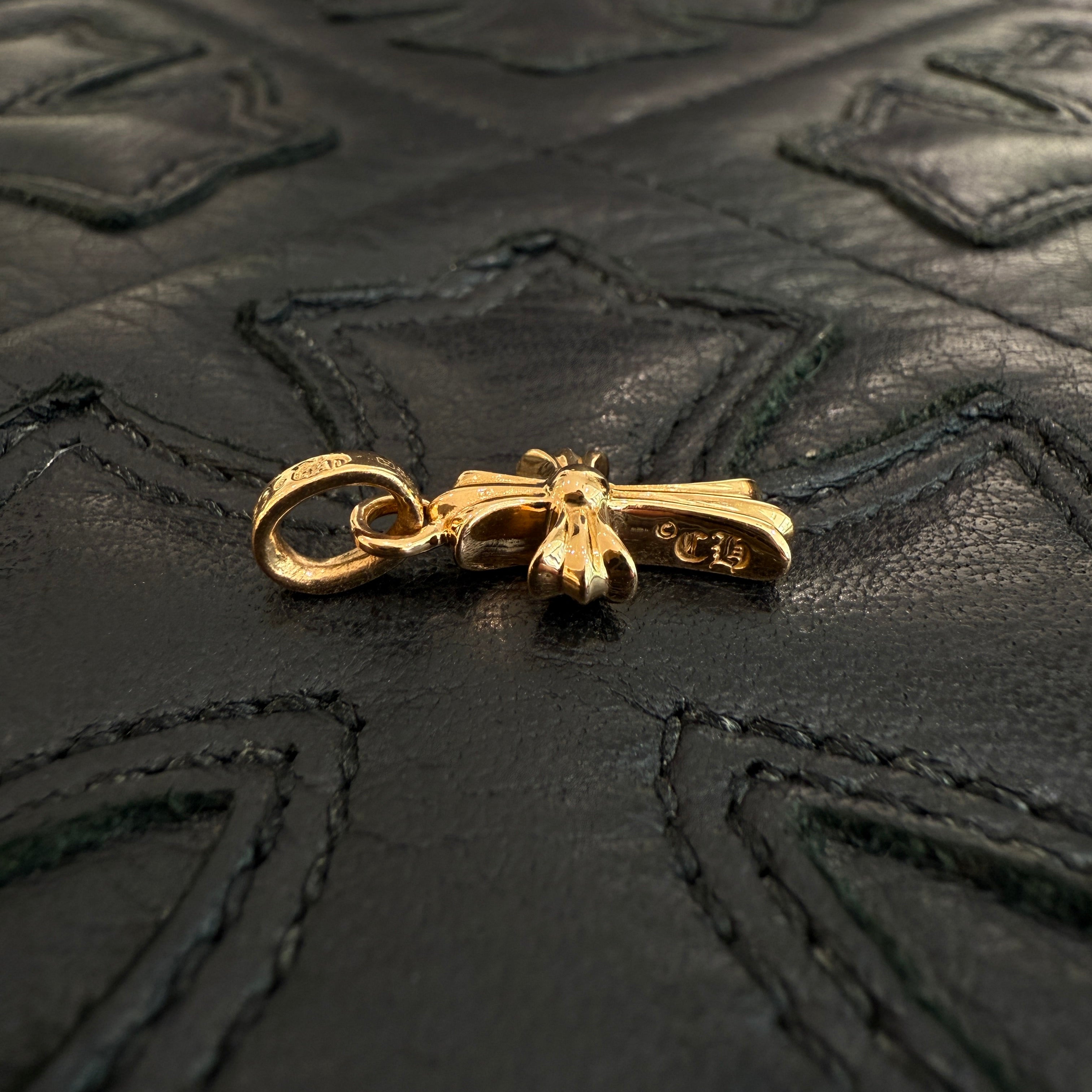 CHROME HEARTS 22K Baby Fat Cross Pave Diamond Pendant Top クロムハーツ 22K ベイビーファット クロス パヴェダイヤモンド ペンダントトップ