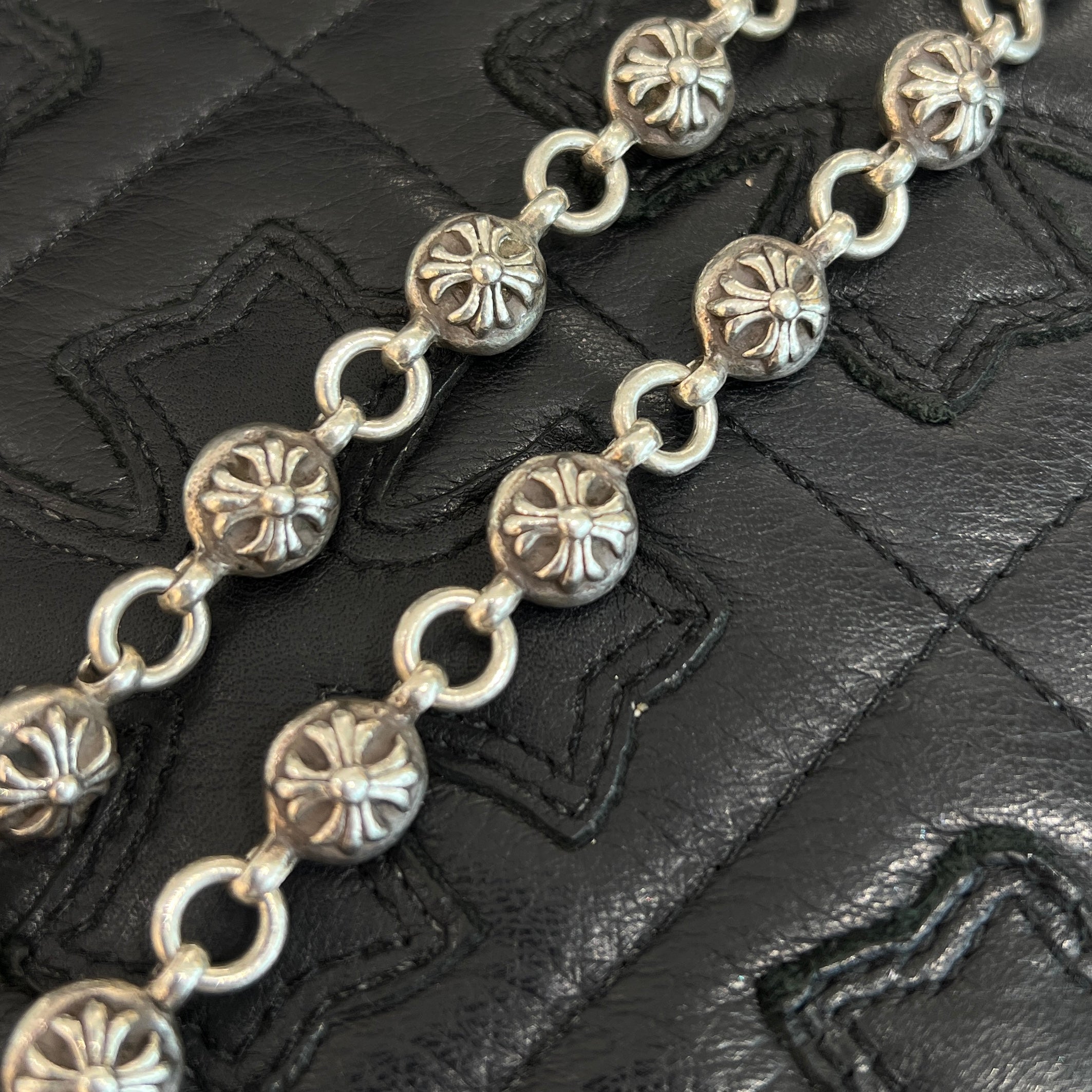 CHROME HEARTS Cross Ball #2 1 Clip Long Wallet Chain クロムハーツ