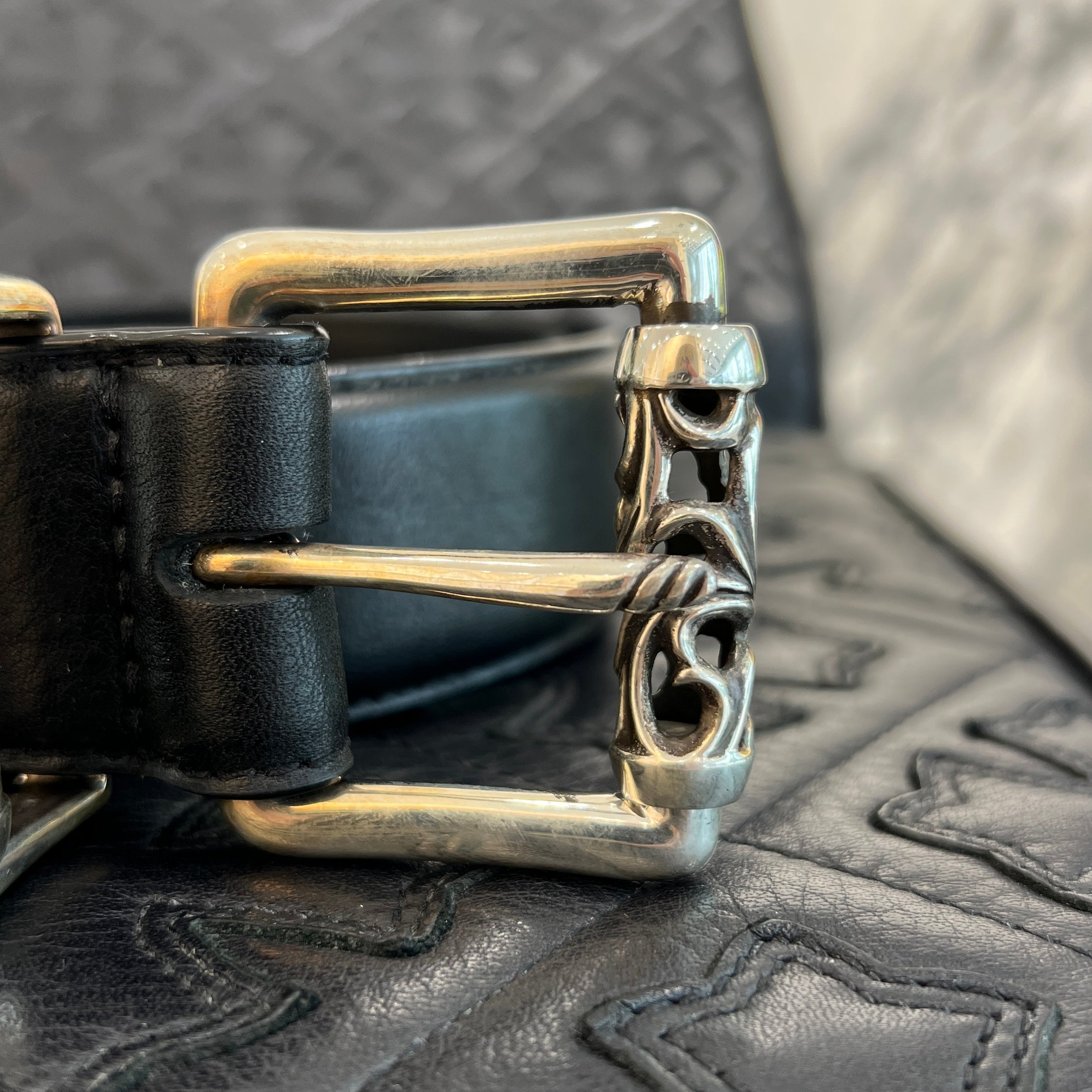 クロムハーツ 3PC ケルティックロラーベルト ３４inch ブラック CHROME HEARTS 3PC CELTIC ROLLER BELT 34 Inch クロムハーツ 3