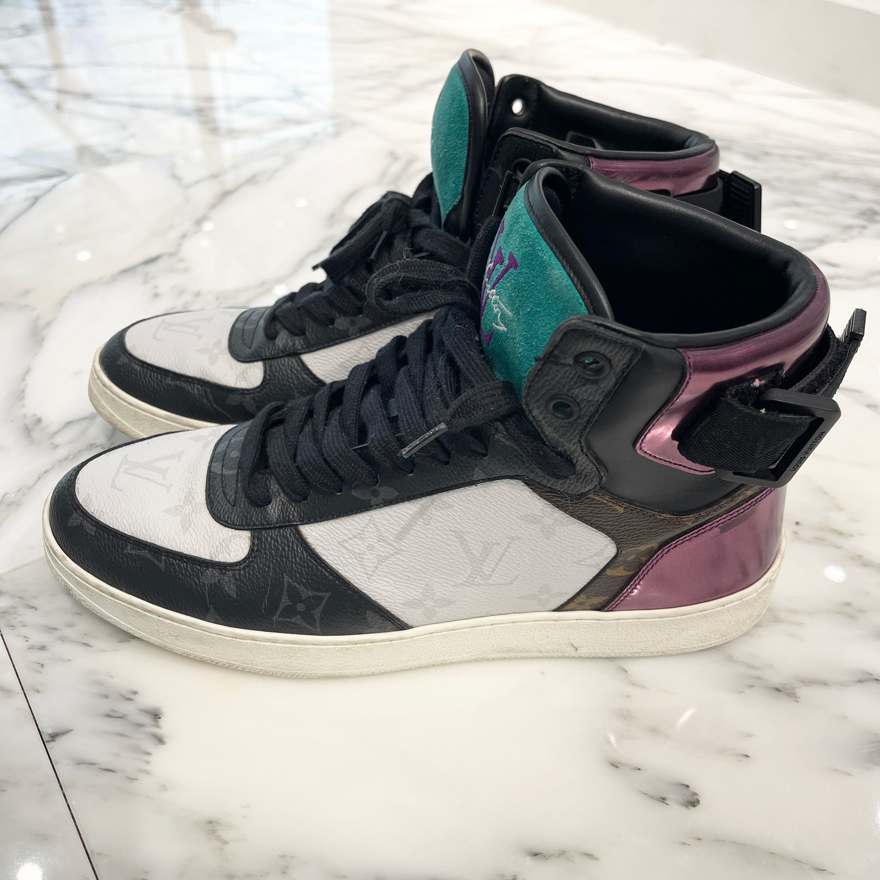 LOUIS VUITTON 2019SS Rivoli Line Monogram High Cut Sneakers 1A4U94 Size 6 1/2（25.5cm） ルイヴィトン リヴォリライン モノグラム ハイカットスニーカー サイズ6 1/2（25.5cm）