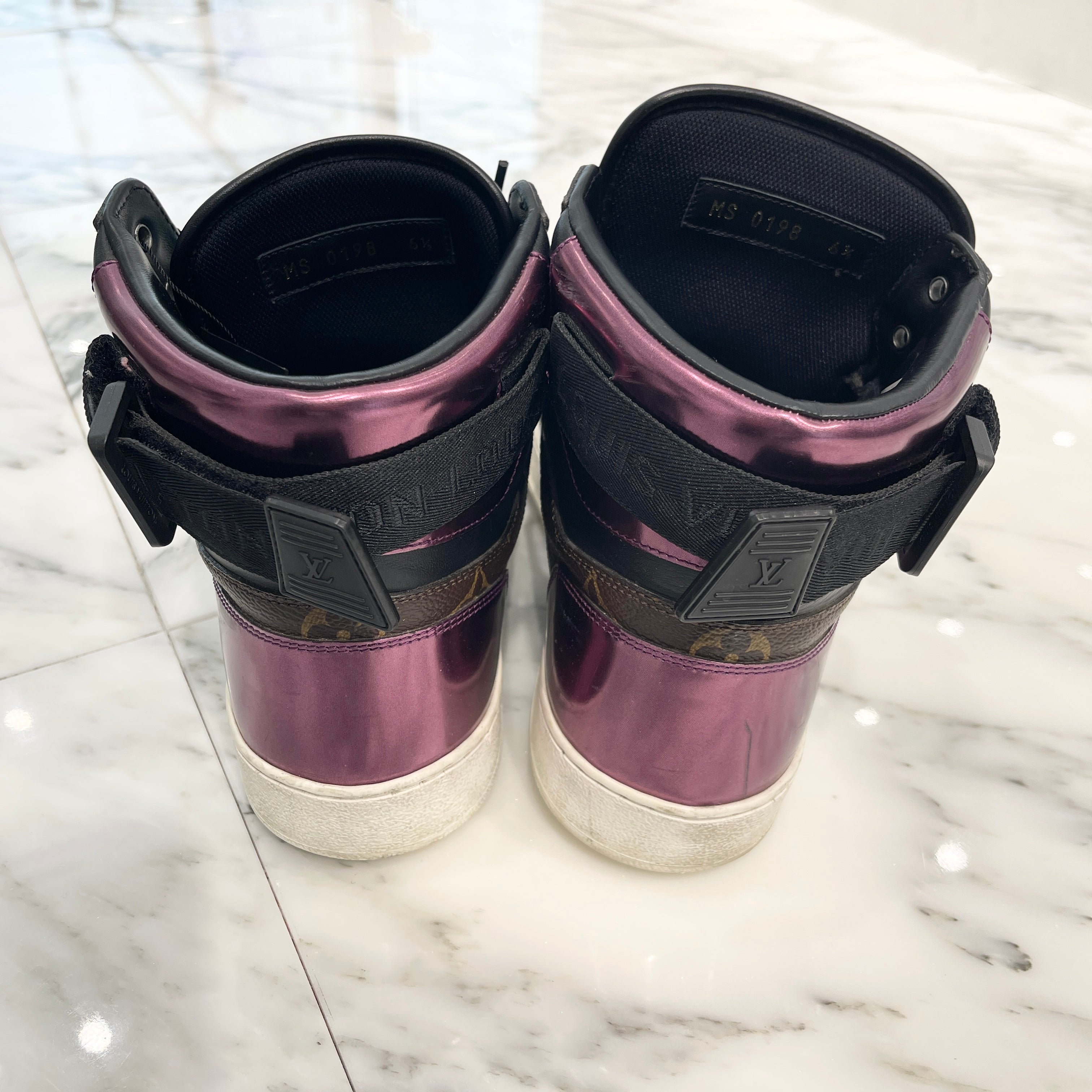 LOUIS VUITTON 2019SS Rivoli Line Monogram High Cut Sneakers 1A4U94 Size 6 1/2（25.5cm） ルイヴィトン リヴォリライン モノグラム ハイカットスニーカー サイズ6 1/2（25.5cm）