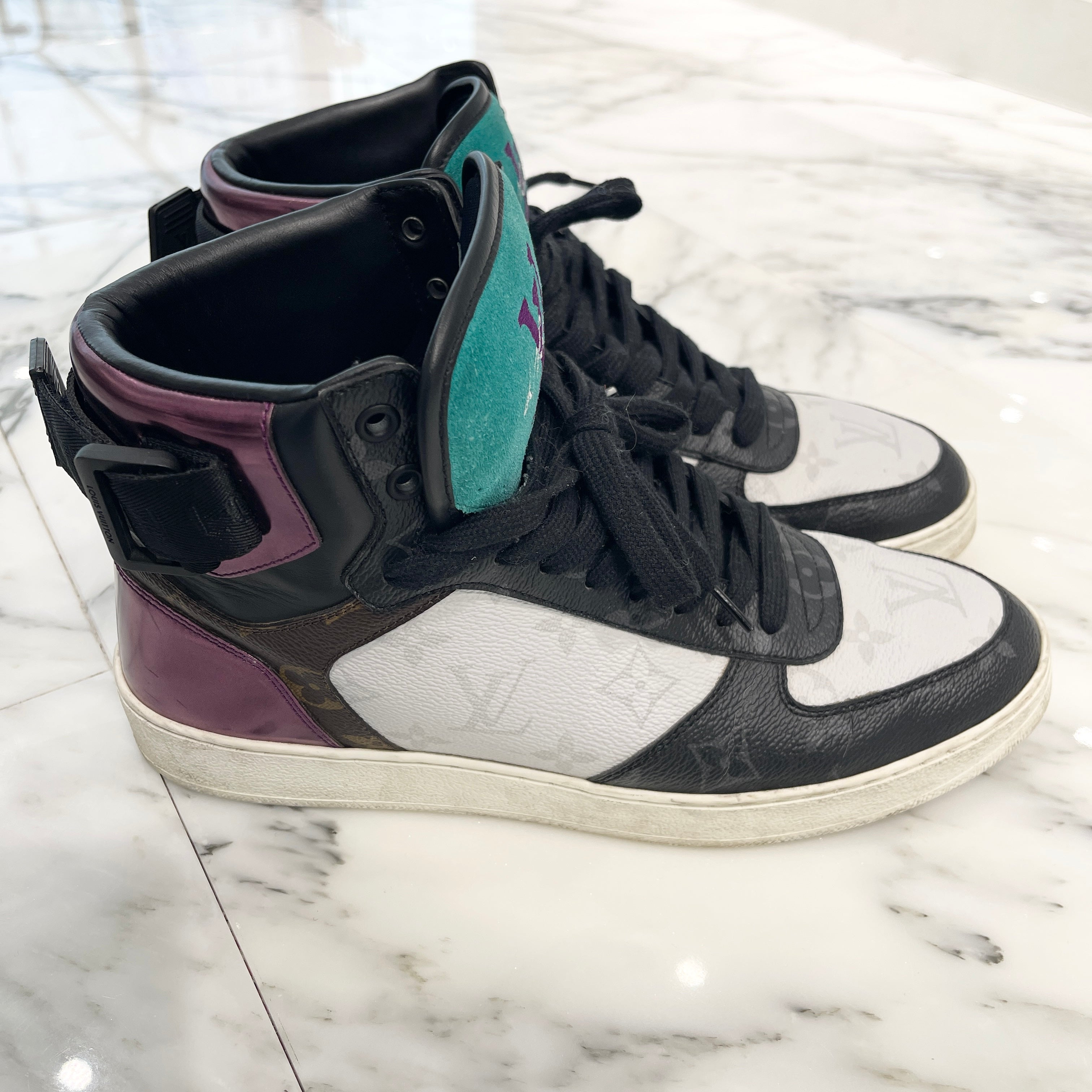 LOUIS VUITTON 2019SS Rivoli Line Monogram High Cut Sneakers 1A4U94 Size 6 1/2（25.5cm） ルイヴィトン リヴォリライン モノグラム ハイカットスニーカー サイズ6 1/2（25.5cm）