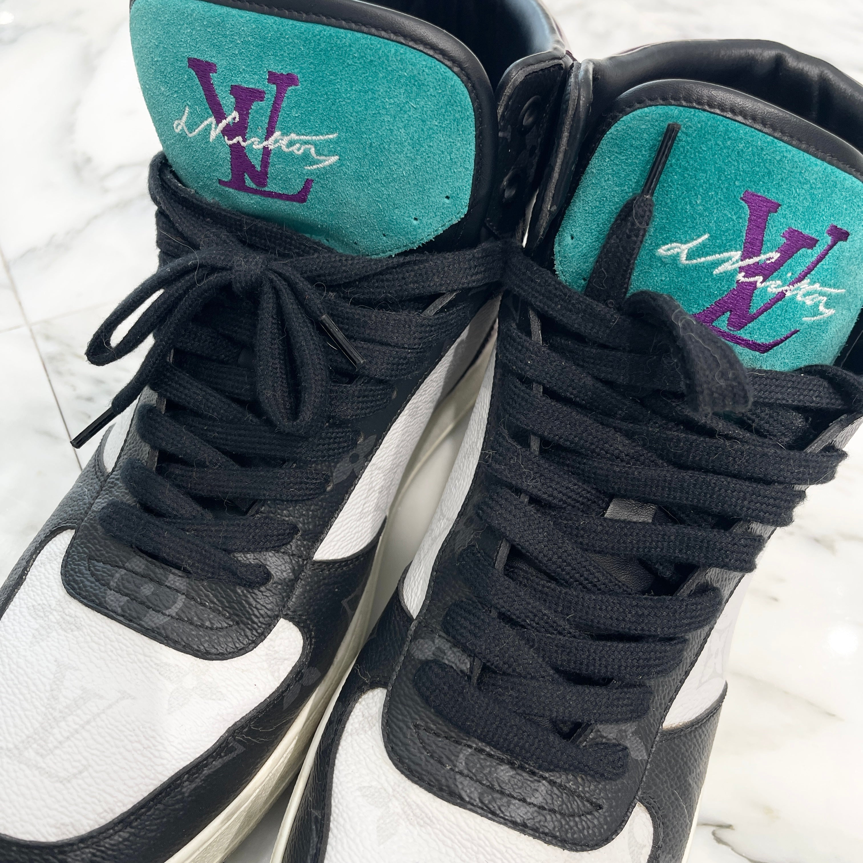 LOUIS VUITTON 2019SS Rivoli Line Monogram High Cut Sneakers 1A4U94 Size 6 1/2（25.5cm） ルイヴィトン リヴォリライン モノグラム ハイカットスニーカー サイズ6 1/2（25.5cm）